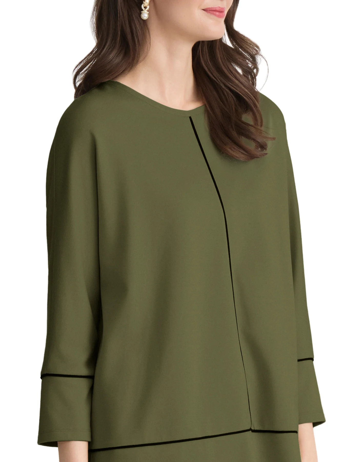Plus Seam Detail Dolman Tunic, Serenity Knit - Image 3
