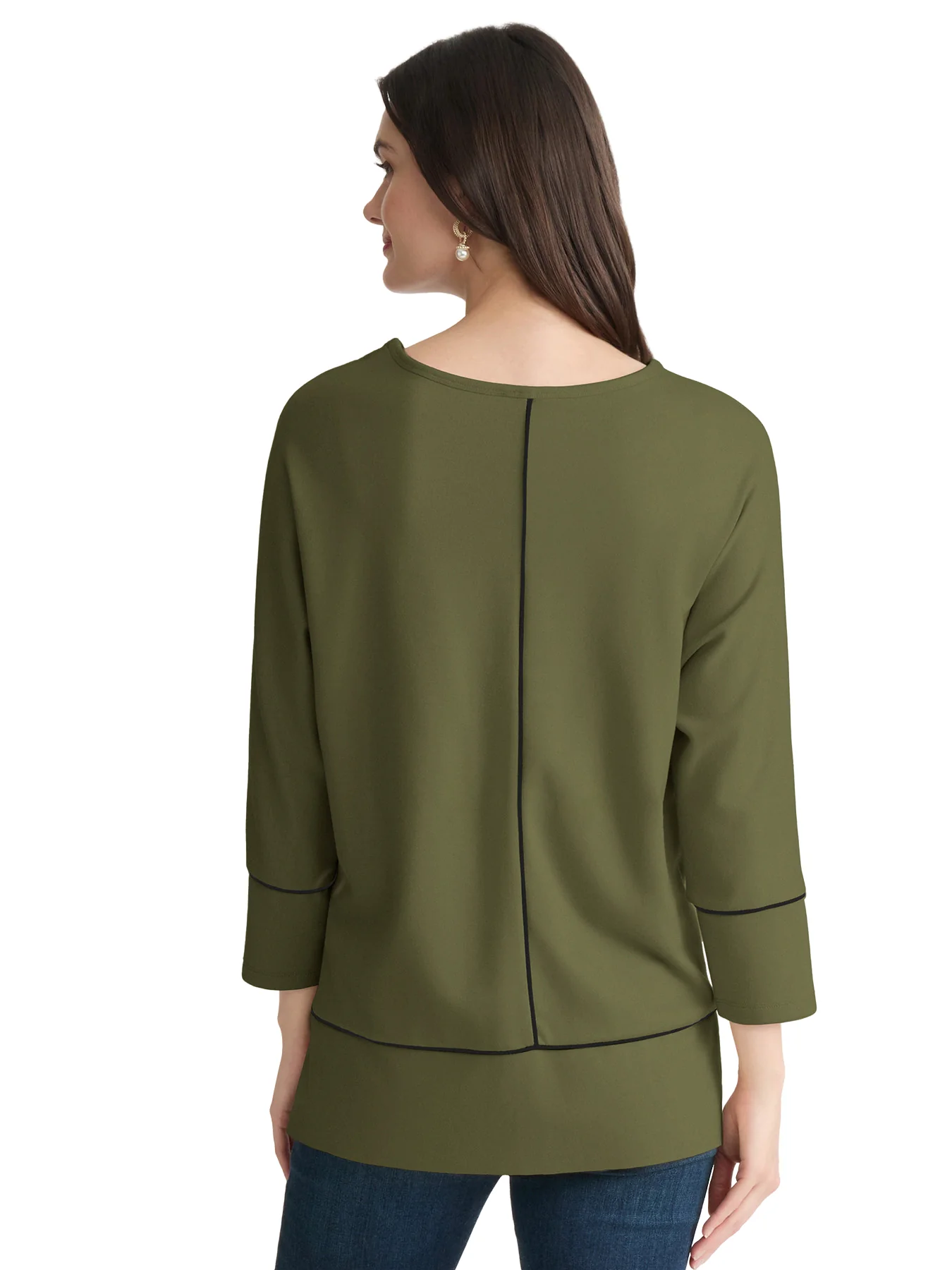Plus Seam Detail Dolman Tunic, Serenity Knit - Image 4