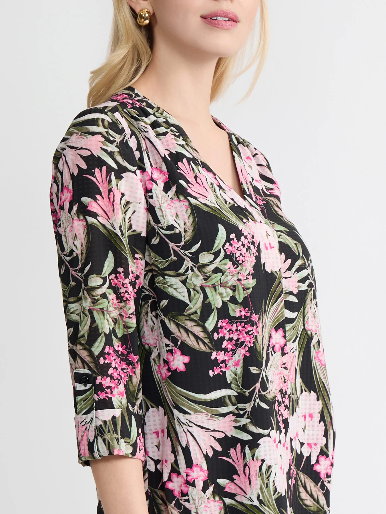 Plus V-Neck Kelly Blouse - Image 3