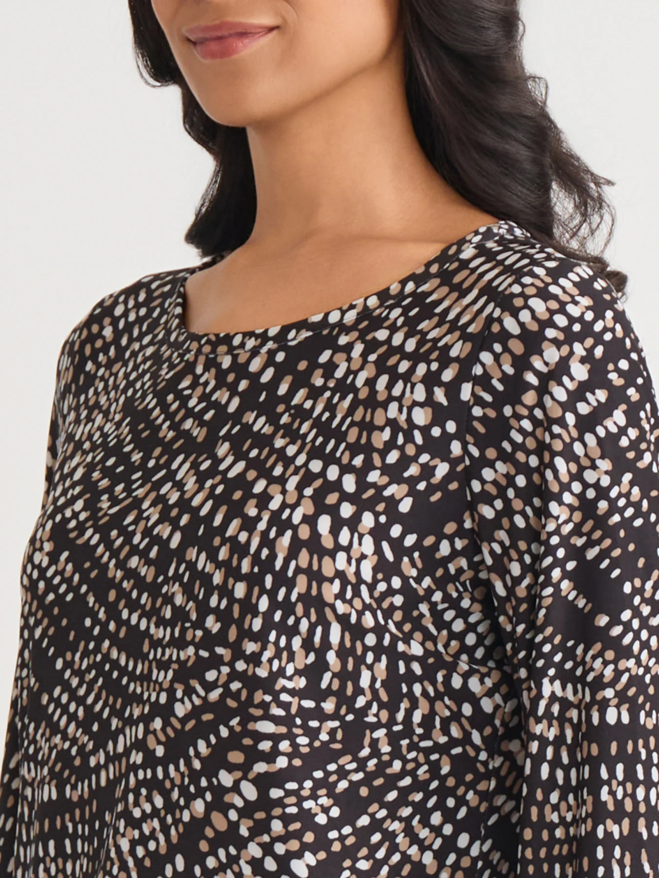 Puff Sleeve Crew Neck Top - Image 3