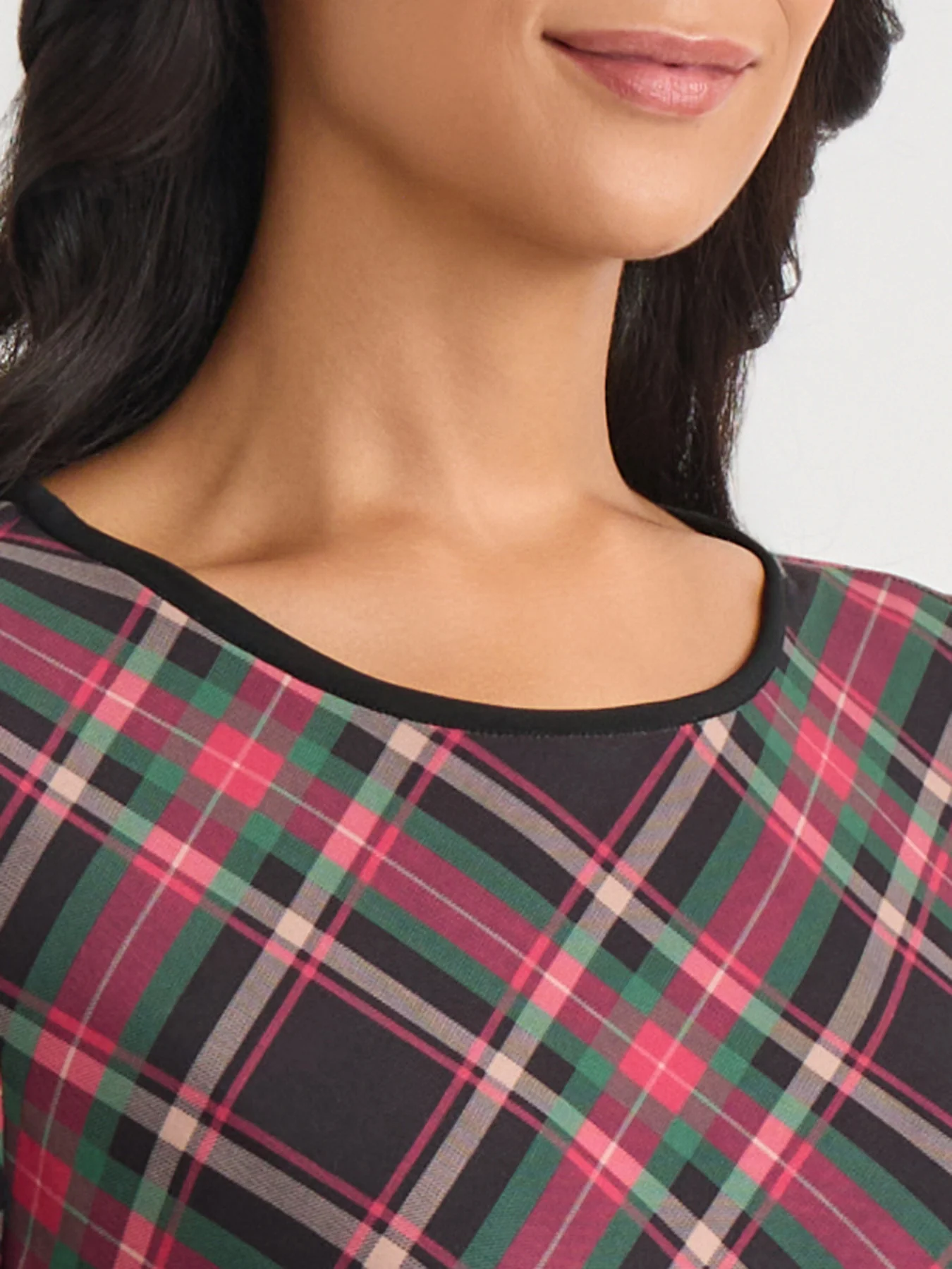 Puff Sleeve Crew Neck Top - Image 3