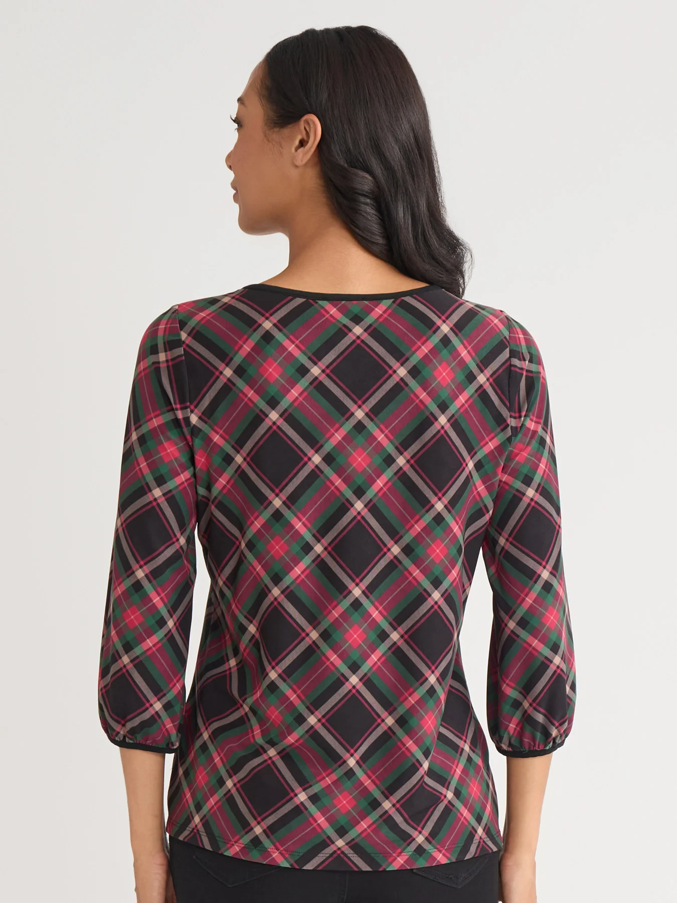 Puff Sleeve Crew Neck Top - Image 4