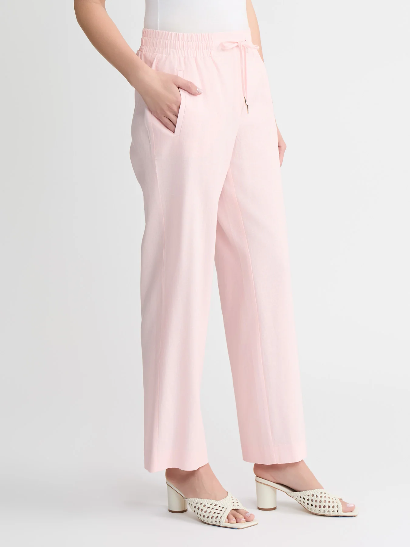 Pull-On Drawstring Pant, Linen - Image 2
