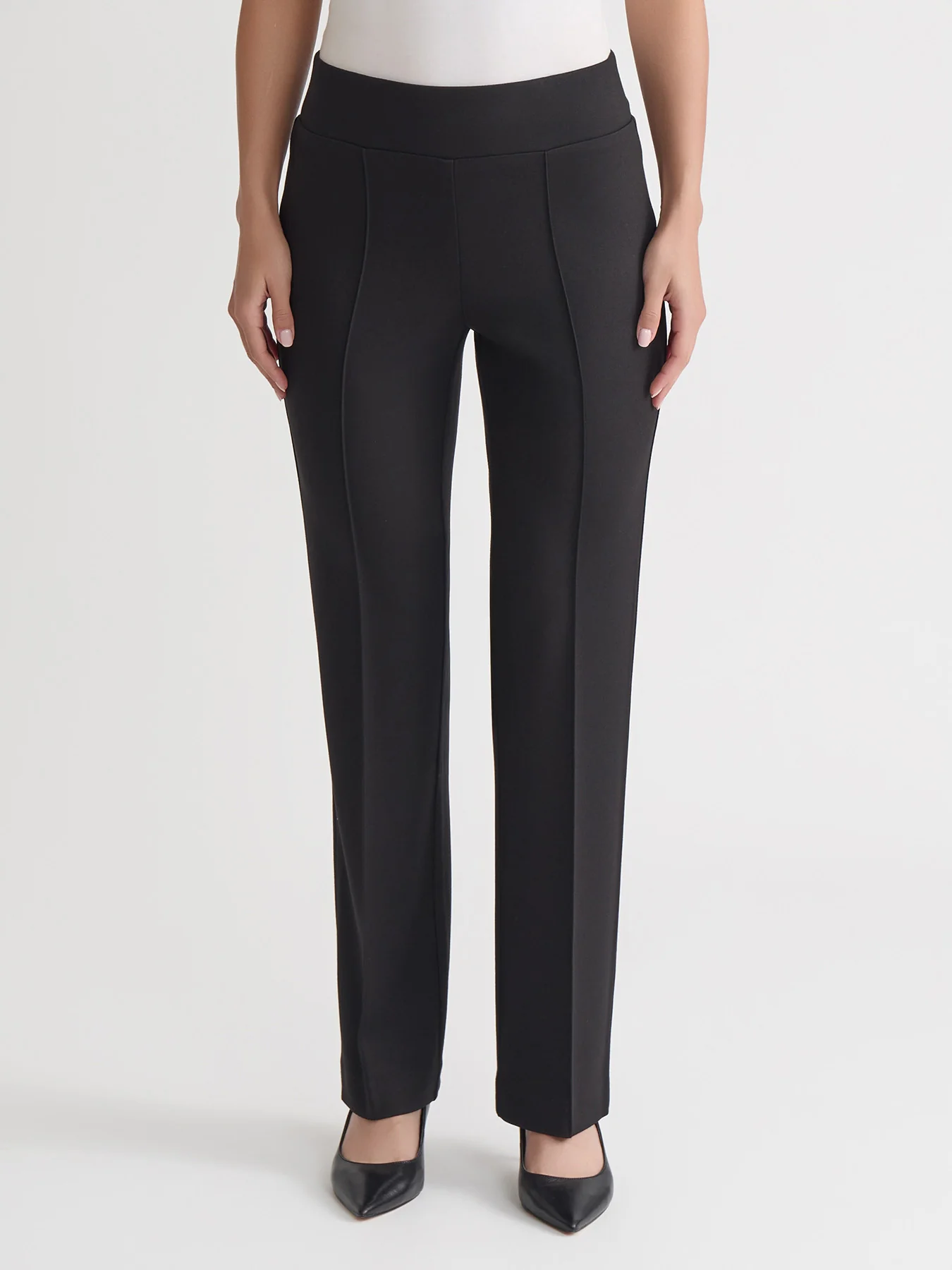 Plus Pull On Pintuck Trouser, Serenity Knit