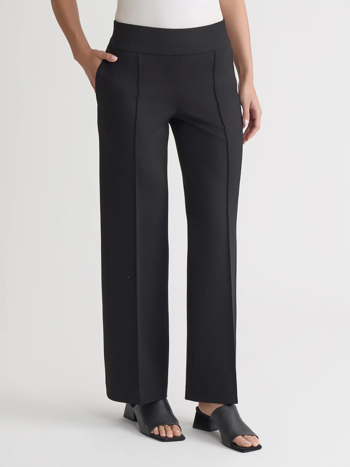 Pull On Pintuck Wide Leg, Modern Compression - Image 2