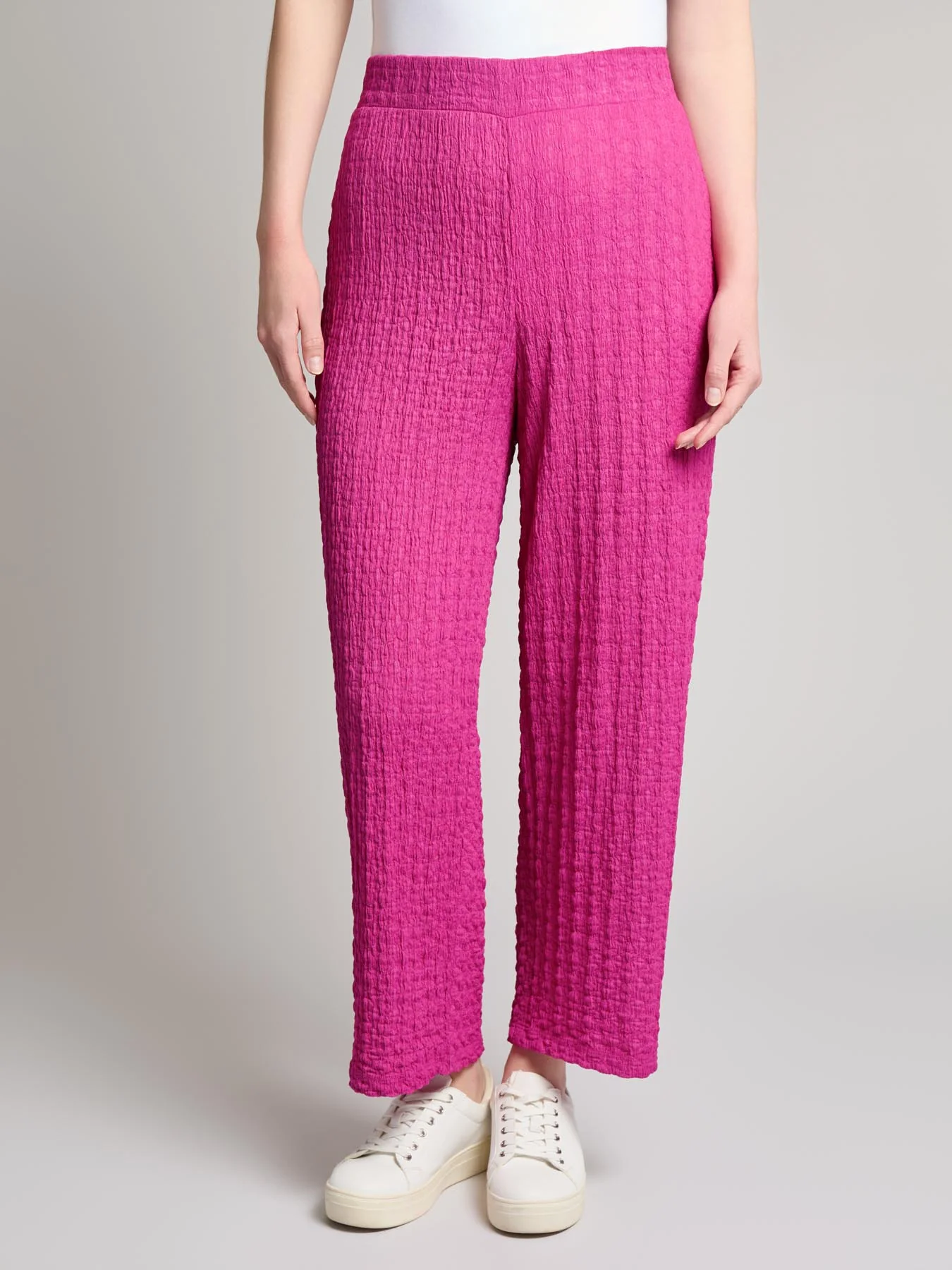 Pull-On Wide Leg Cropped Pant