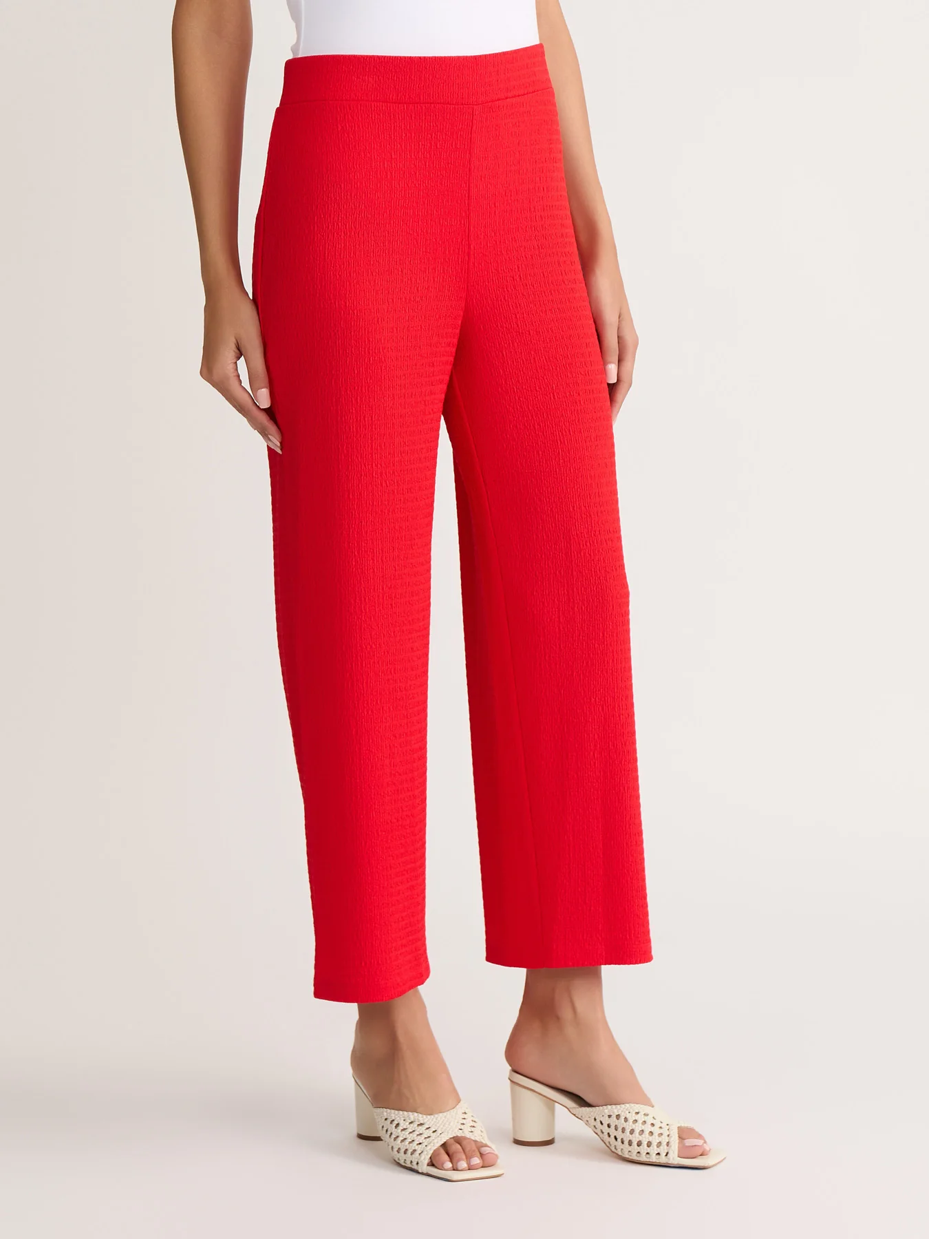 Petite Pull-On Wide Leg Pant, Seabreeze Crinkle - Image 2