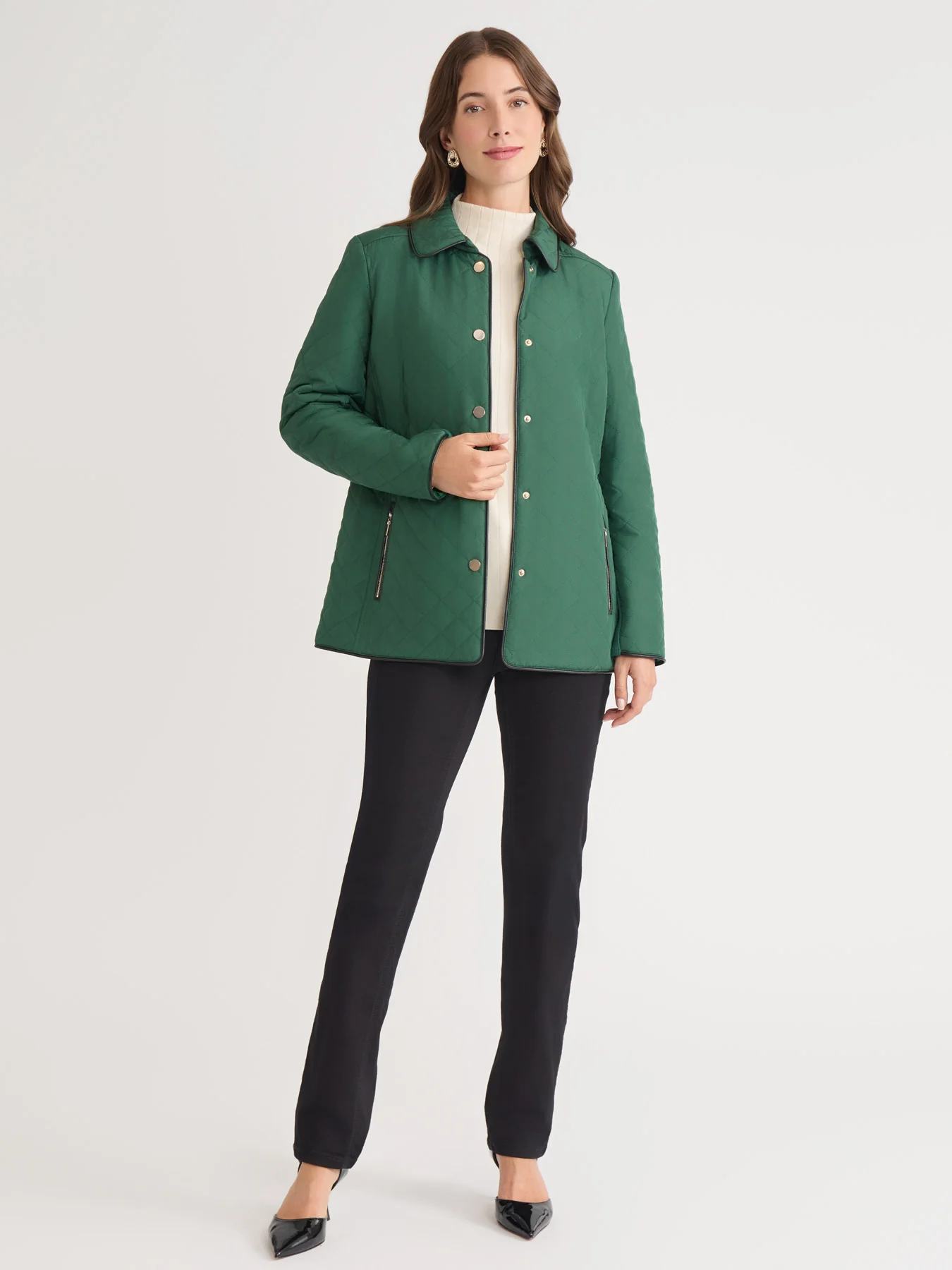 Quilted Snap Front Jacket - Image 5