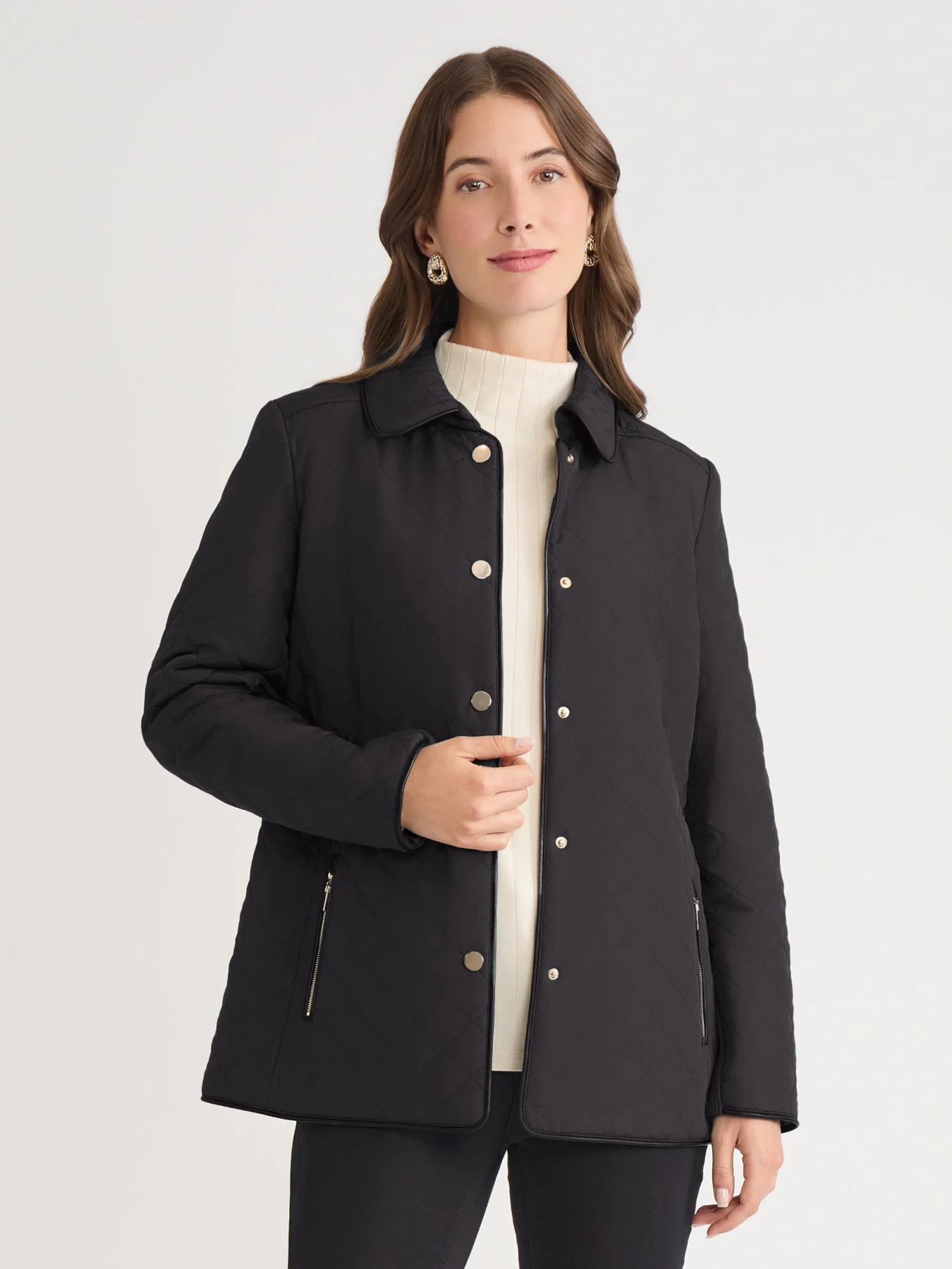 Quilted Snap Front Jacket