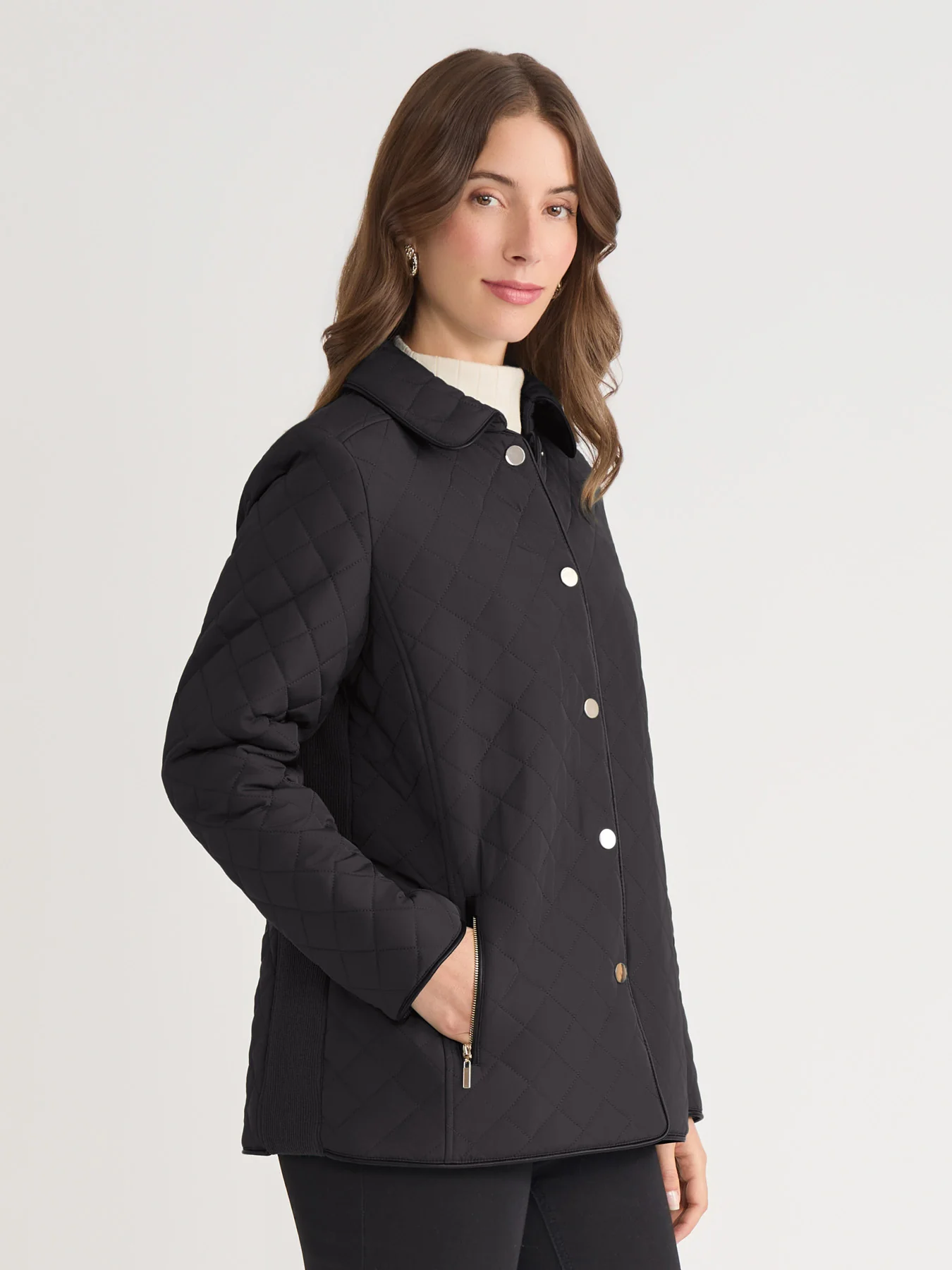 Quilted Snap Front Jacket - Image 2