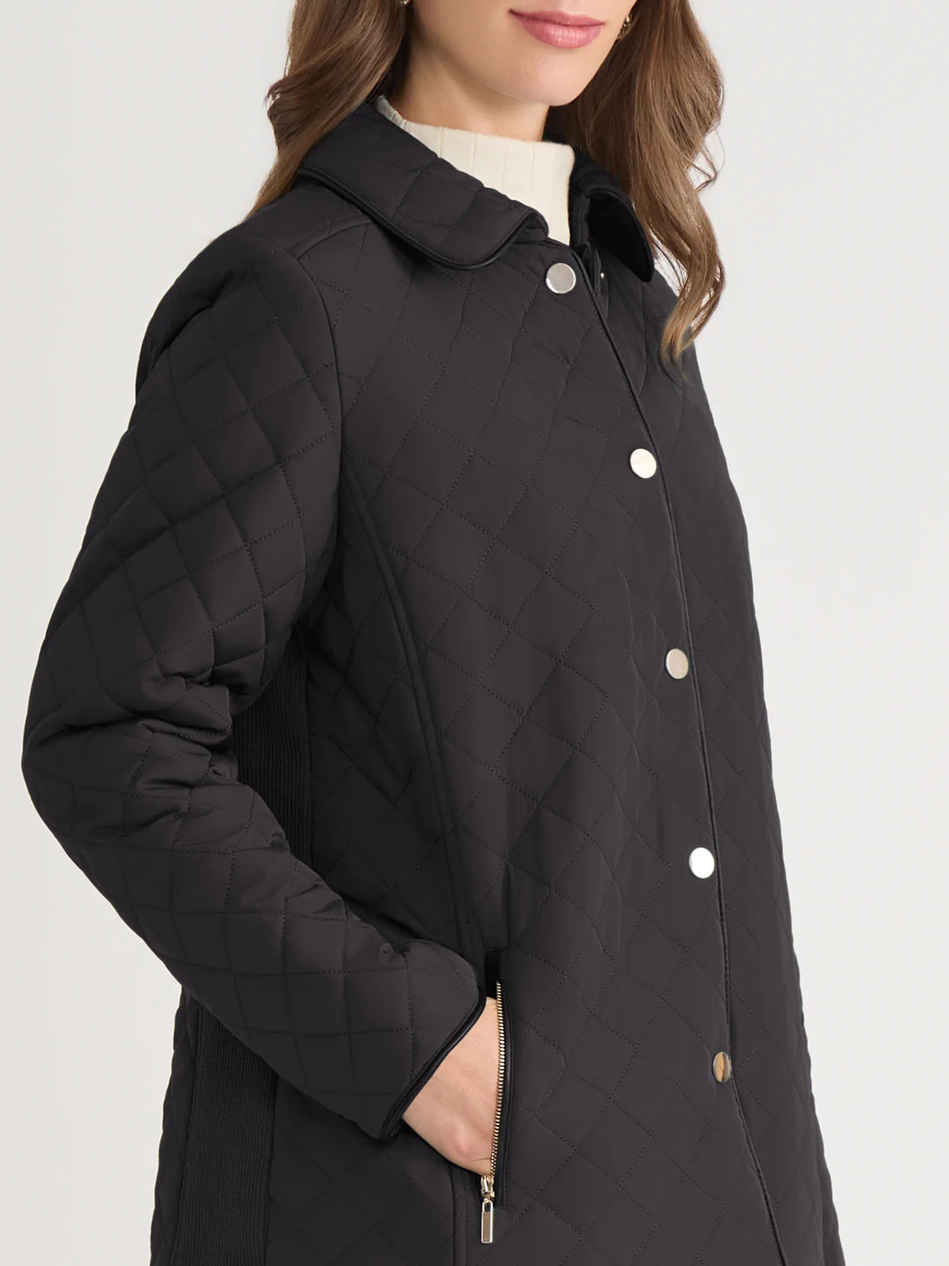 Quilted Snap Front Jacket - Image 3