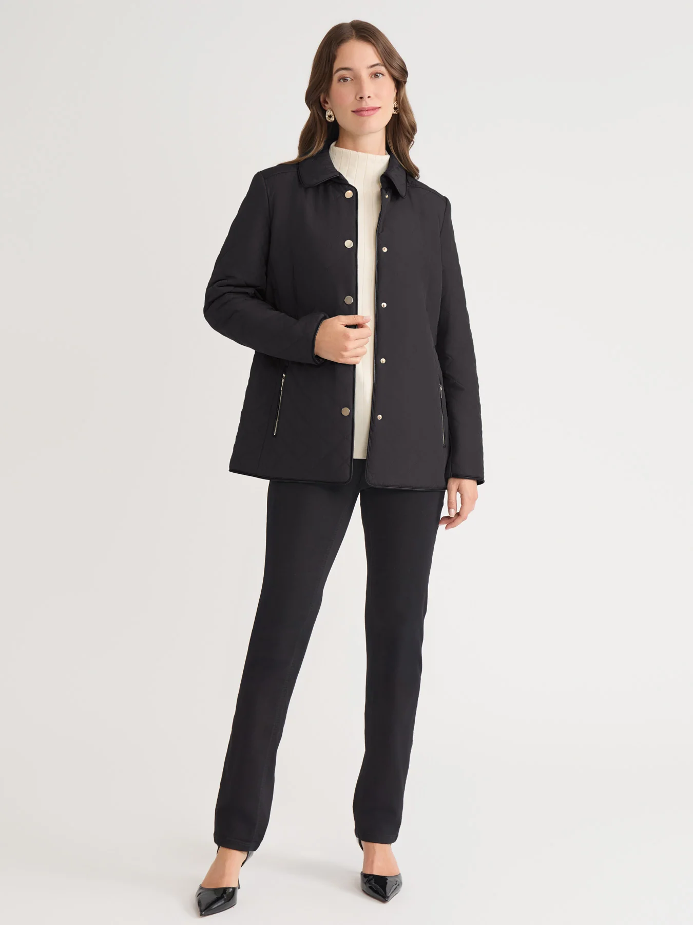 Quilted Snap Front Jacket - Image 5
