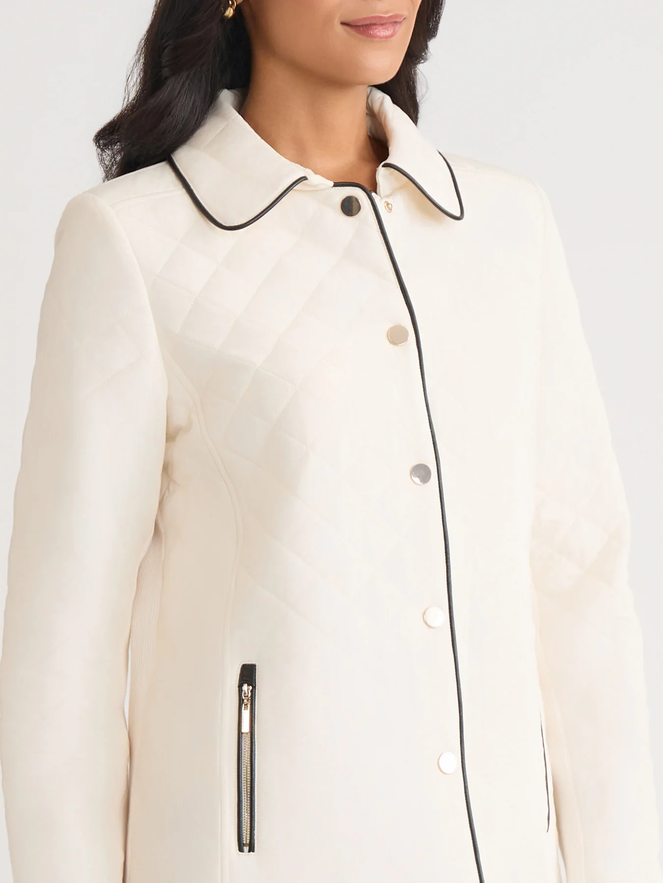 Quilted Snap Front Jacket - Image 3