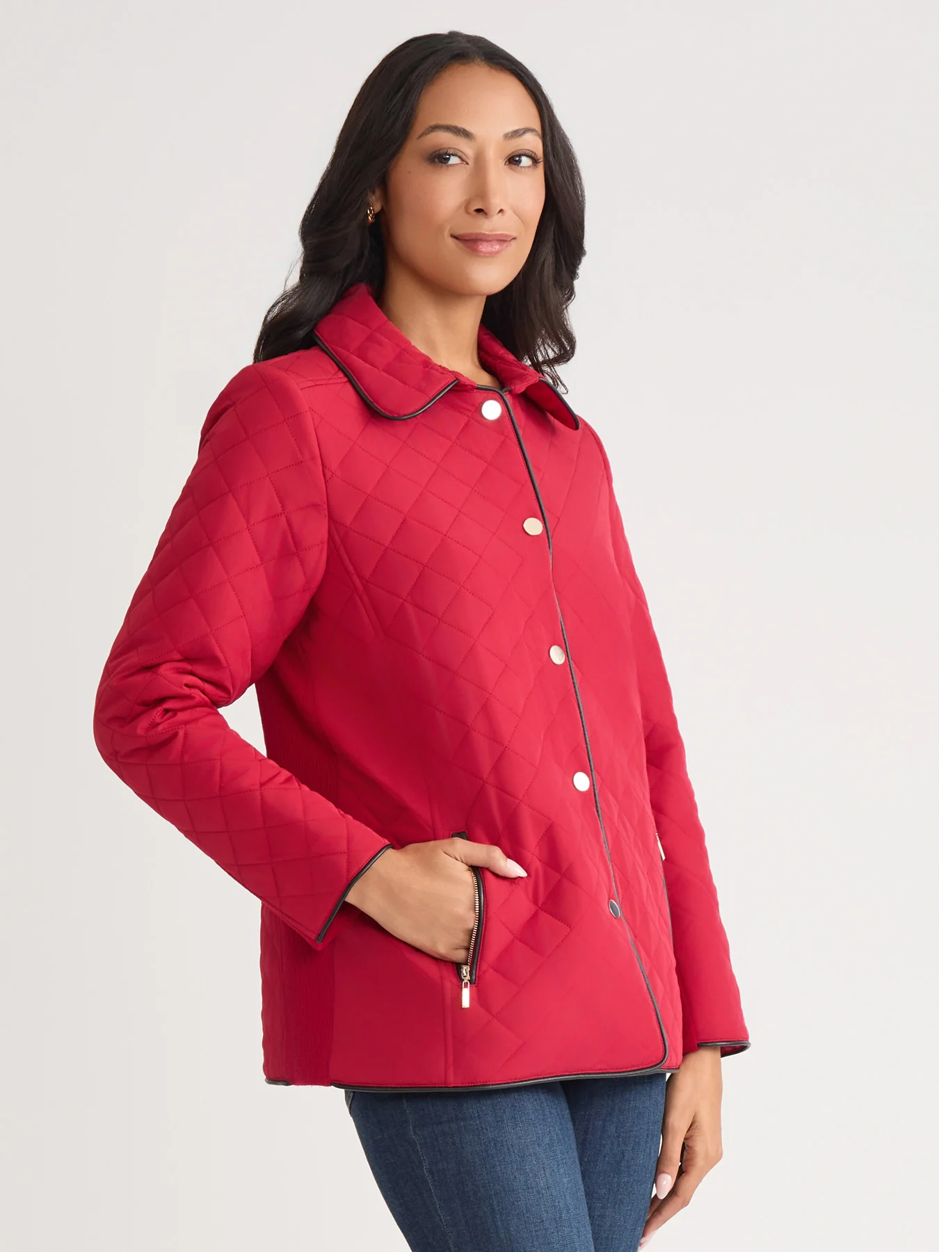 Quilted Snap Front Jacket - Image 2