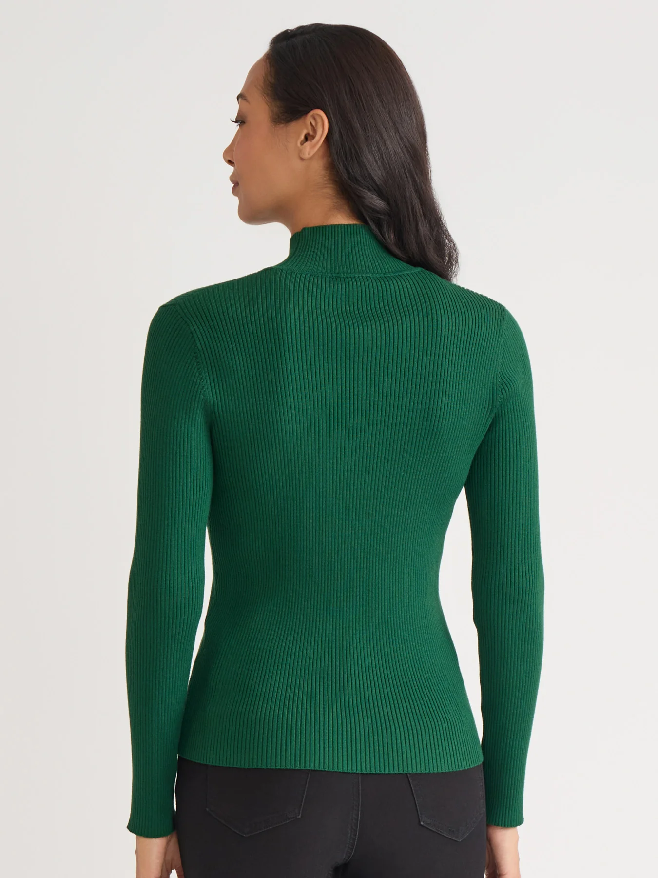 Ribbed Mock Neck Sweater - Image 4