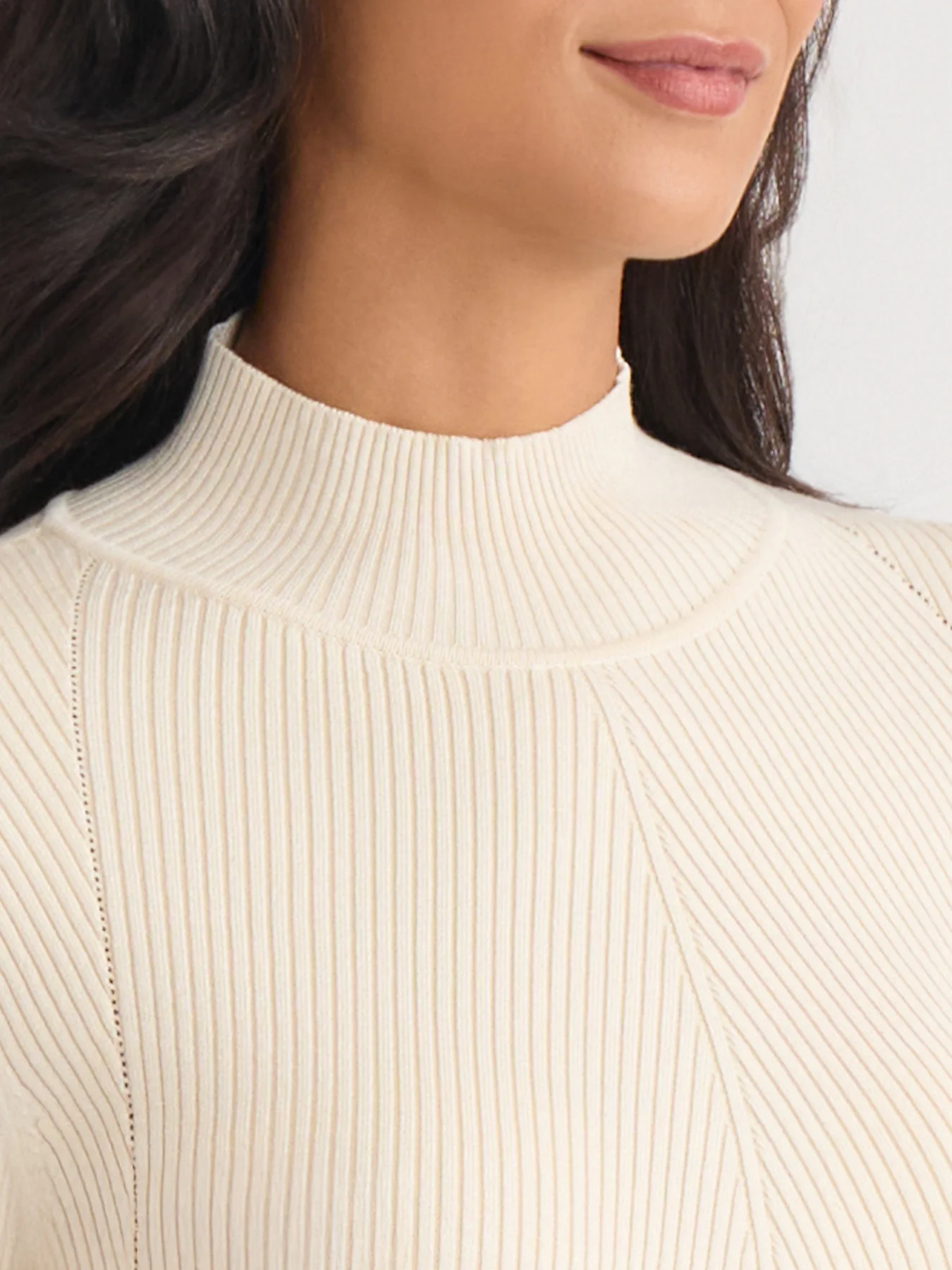 Ribbed Mock Neck Sweater - Image 3