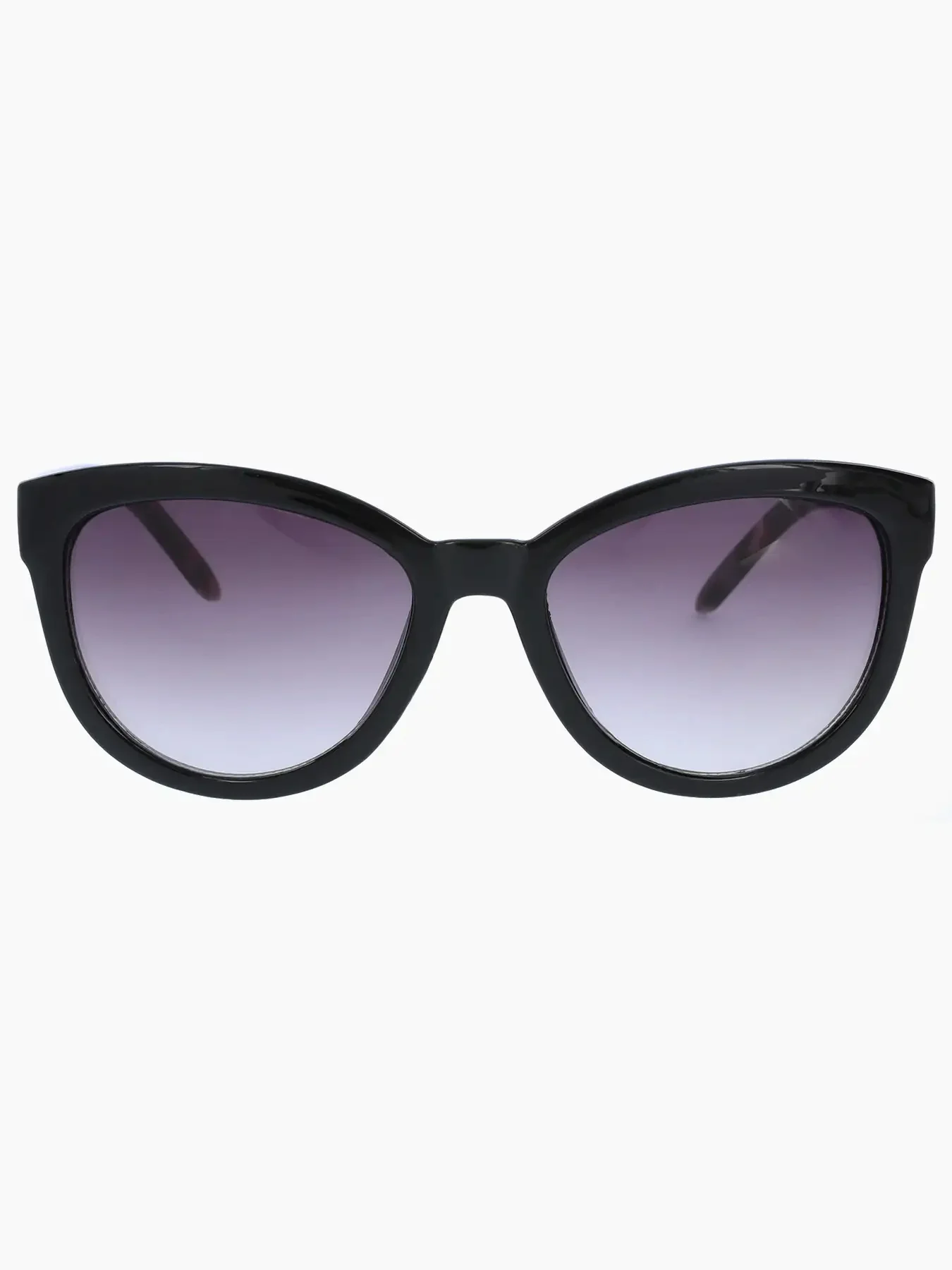 Round Cateye Sunglasses , Black Tortoise Shell