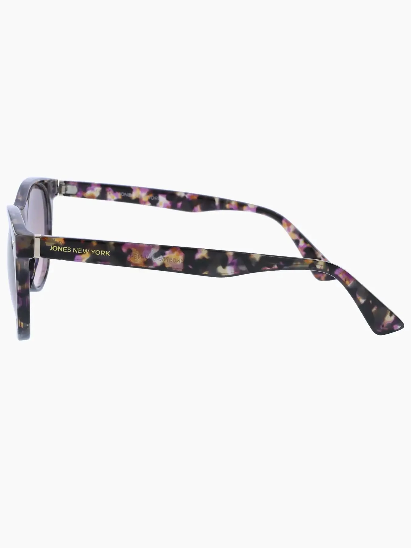 Round Lens Sunglasses, Purple Tortoise Shell - Image 2