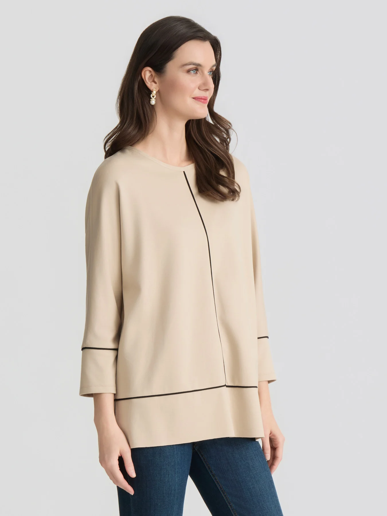 Seam Detail Dolman Tunic, Serenity Knit - Image 2