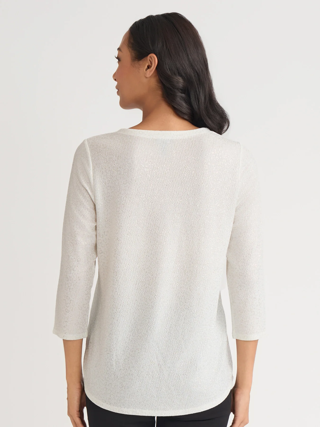 Shimmer Keyhole Neckline Top - Image 3