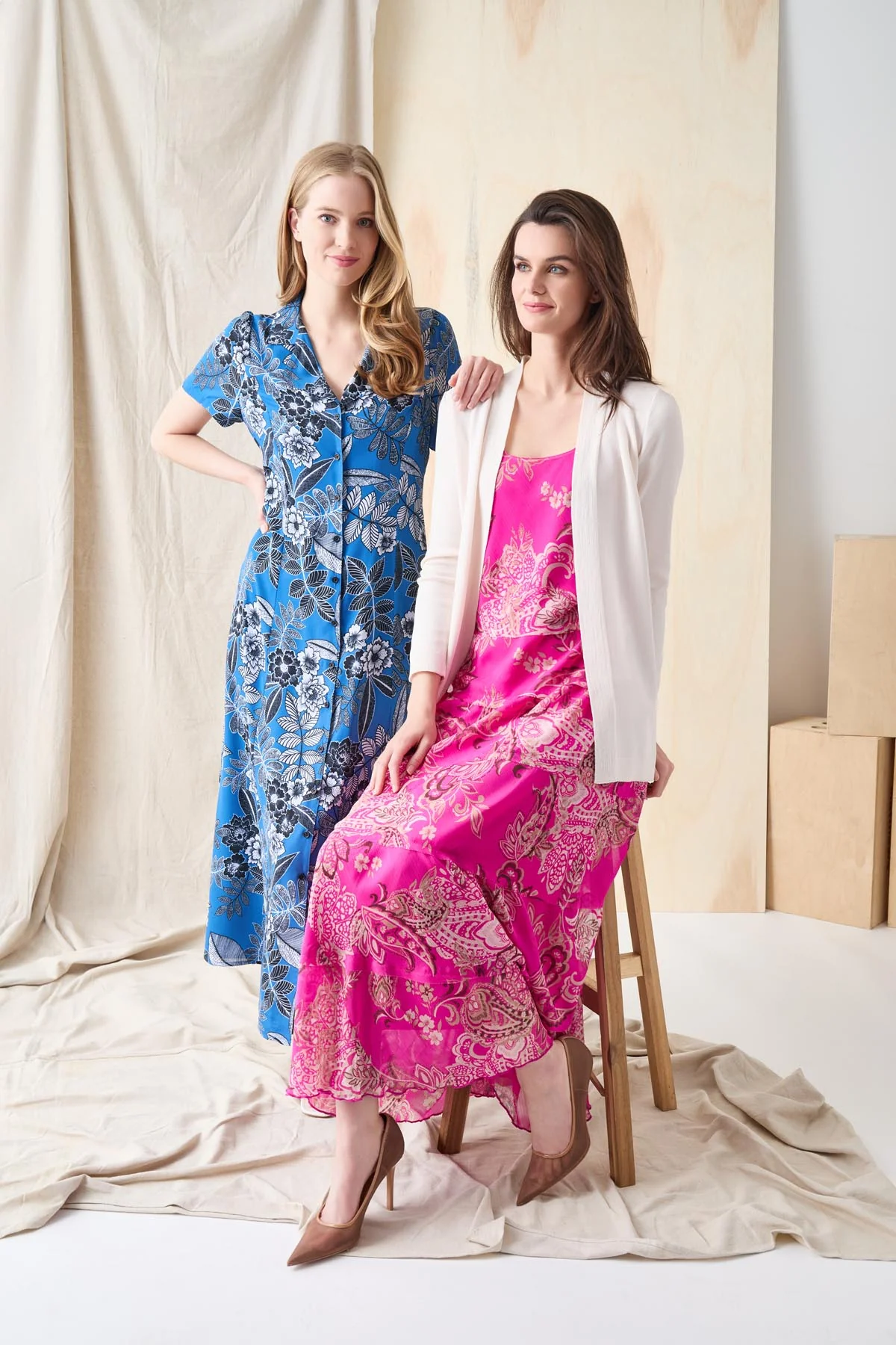 Short Sleeve Button-Front Maxi Dress - Image 5