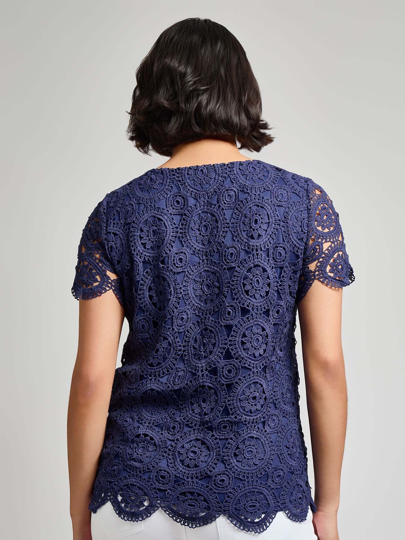 Short Sleeve Lace Top - Image 3