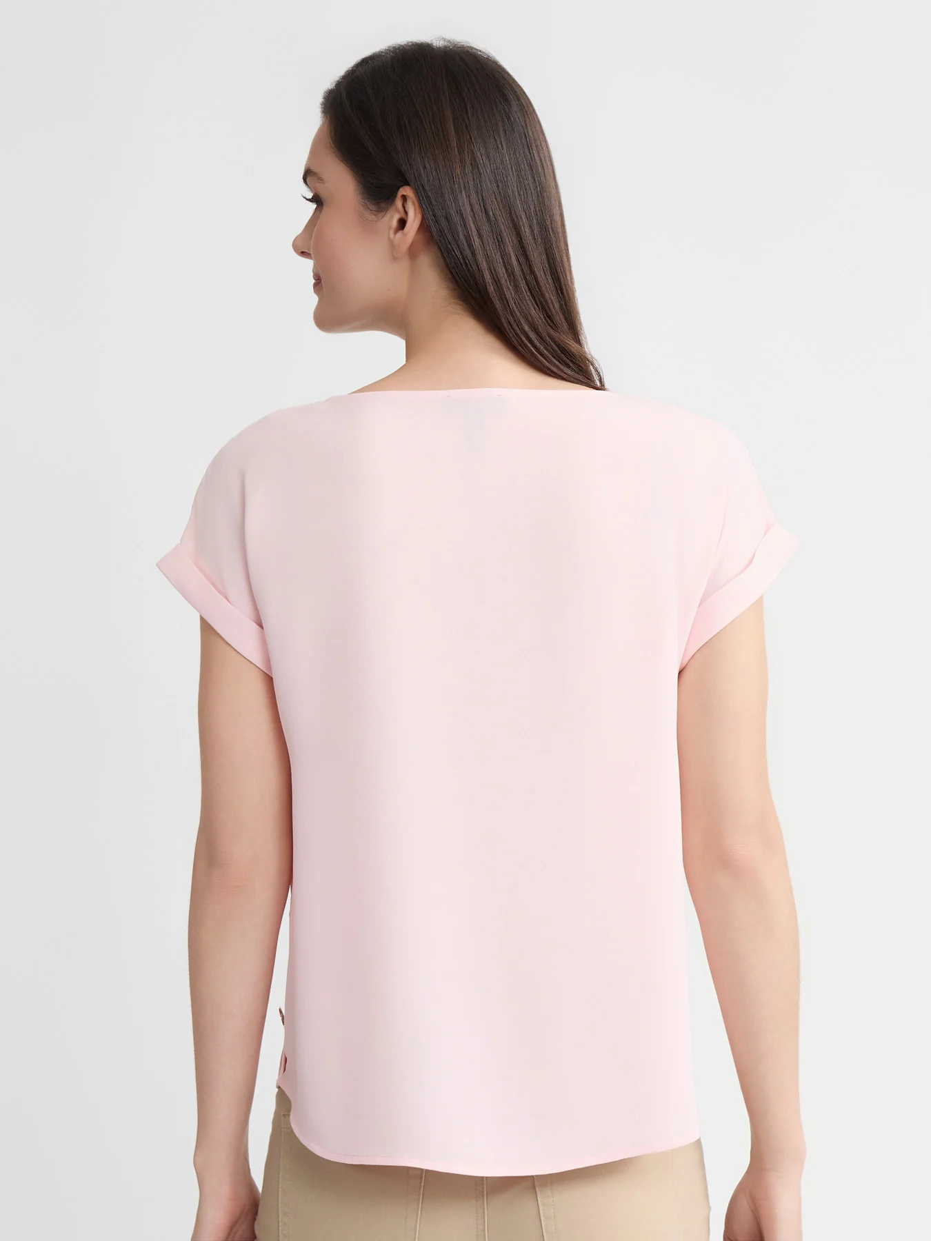 Side Button Blouse, Jasper Crepe - Image 4