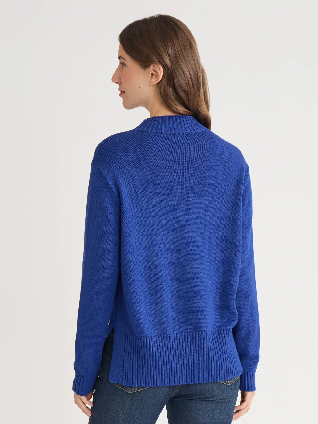 Side Button Sweater Mock Neck Sweater - Image 4
