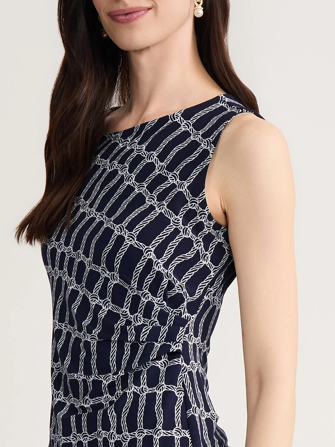 Side Pleat Blouse, Jersey Knit - Image 3