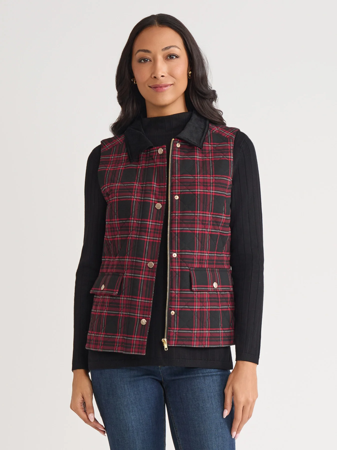 Snap Front Collared Vest