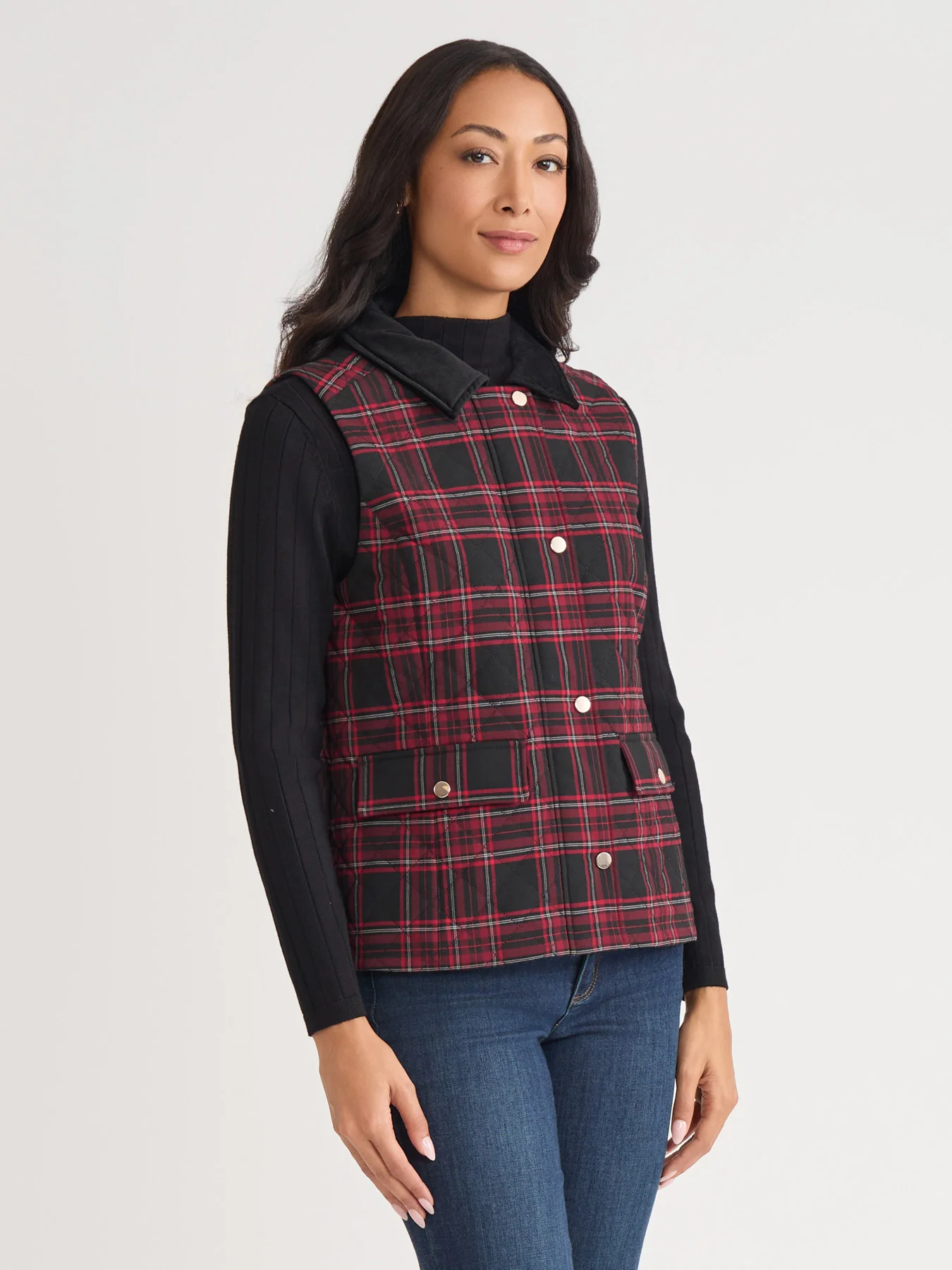 Snap Front Collared Vest - Image 2