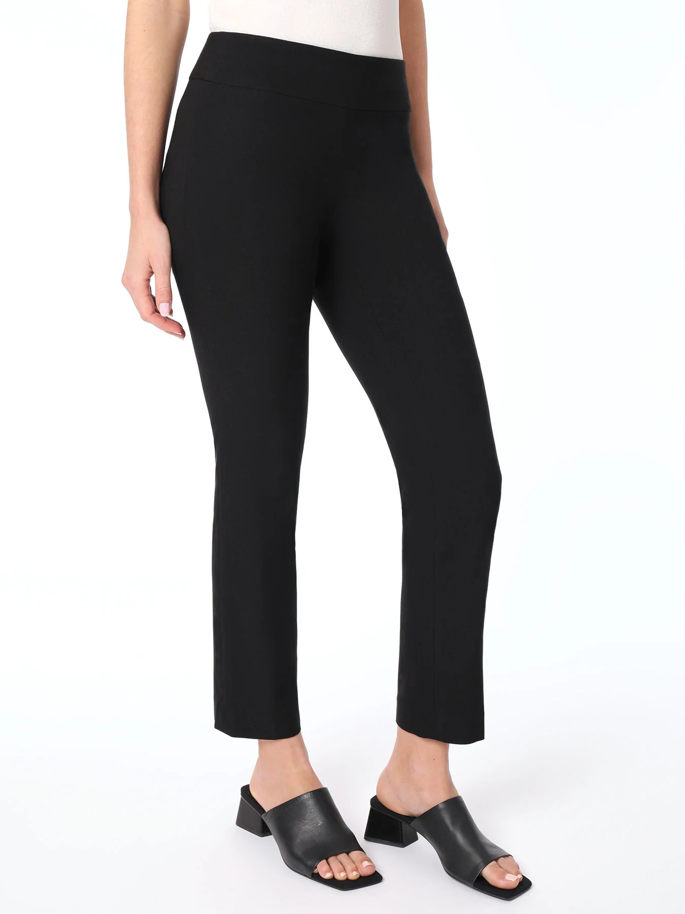 Solid Stretch Pull-on Straight Leg Pant - Image 2