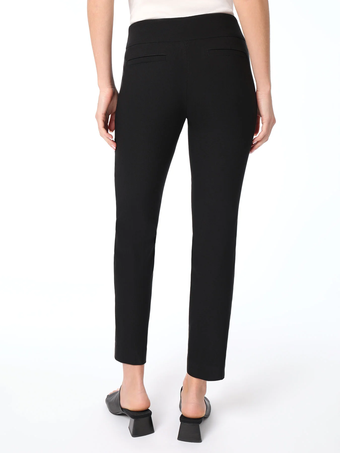 Solid Stretch Pull-on Straight Leg Pant - Image 3