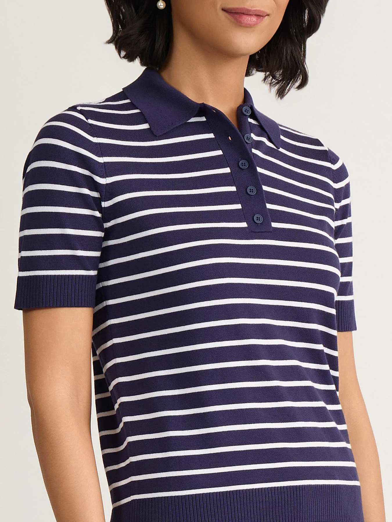 Striped Polo Tee - Image 3
