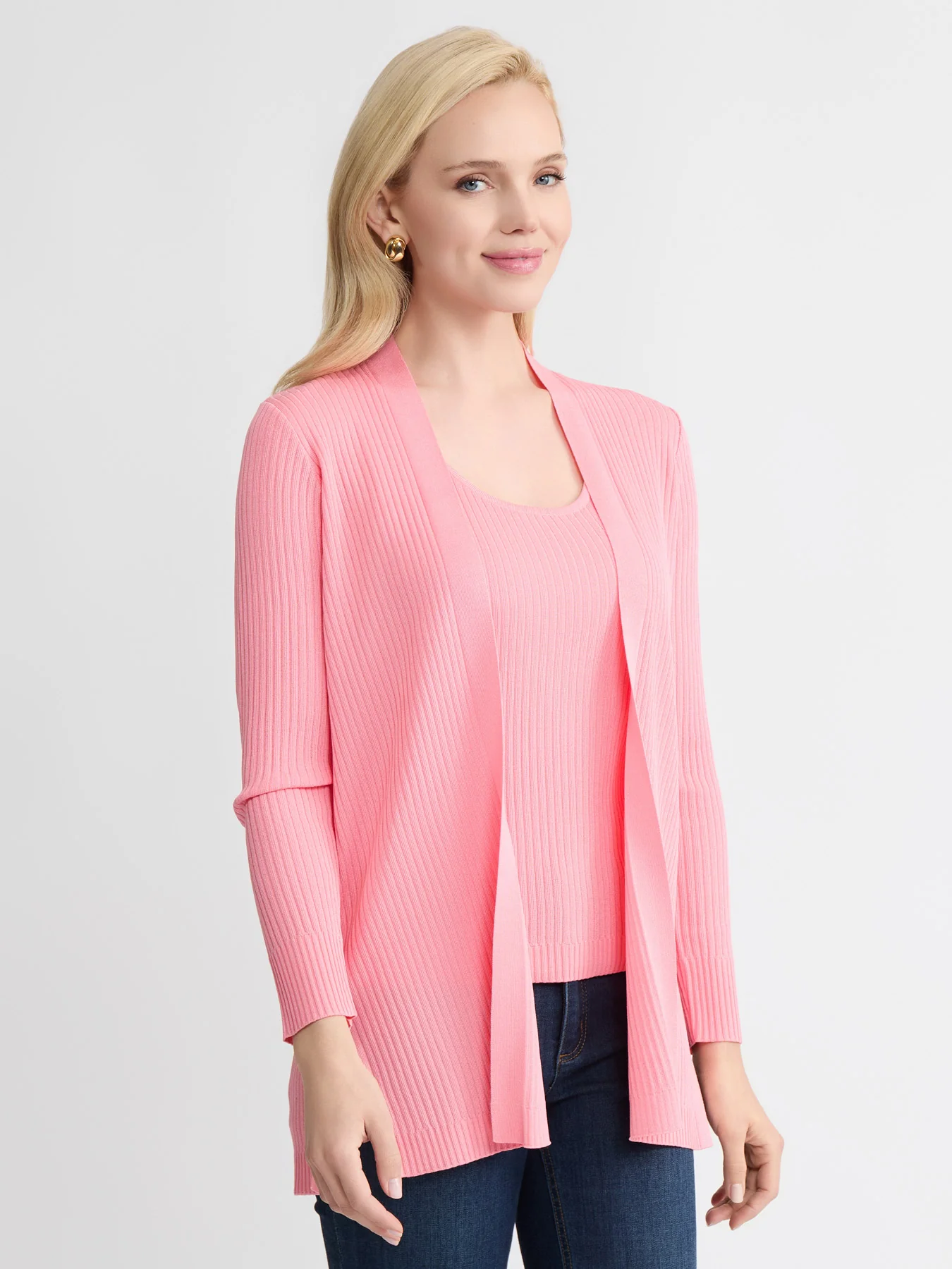 Sutton Cardigan, Ribbed Knit - Image 2