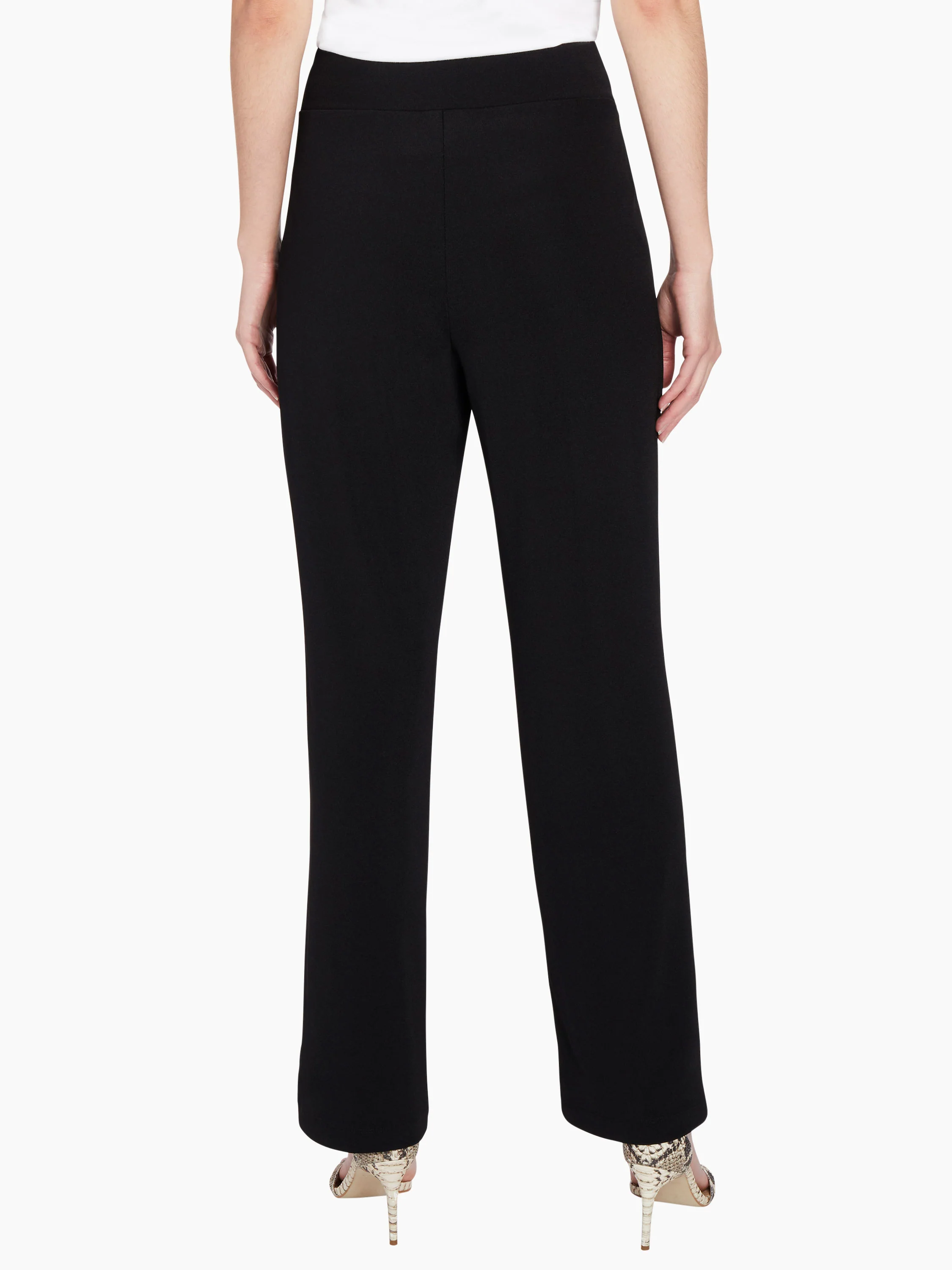 Textured Straight Leg Pull-On Pants - Image 2