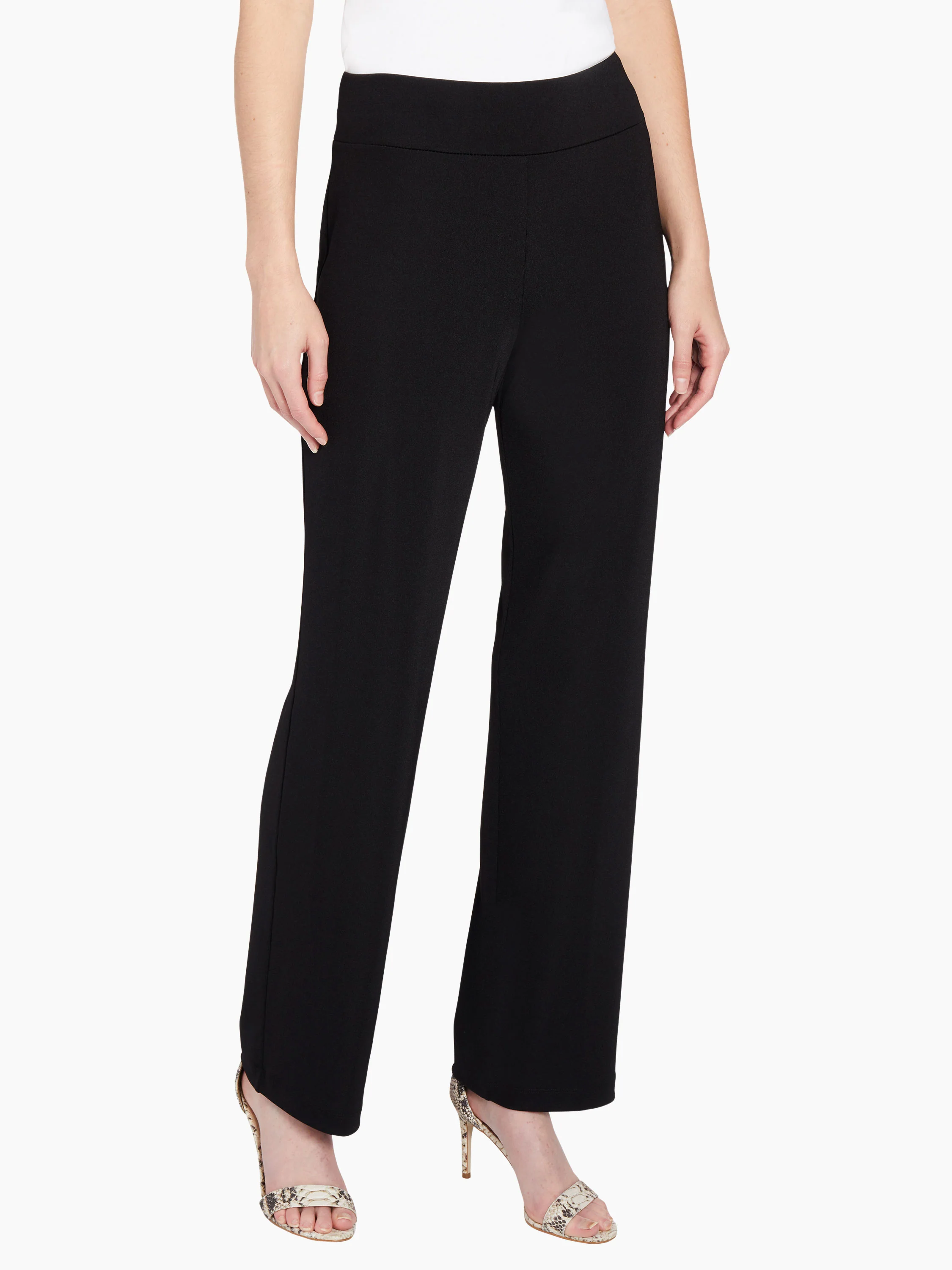 Textured Straight Leg Pull-On Pants - Image 3