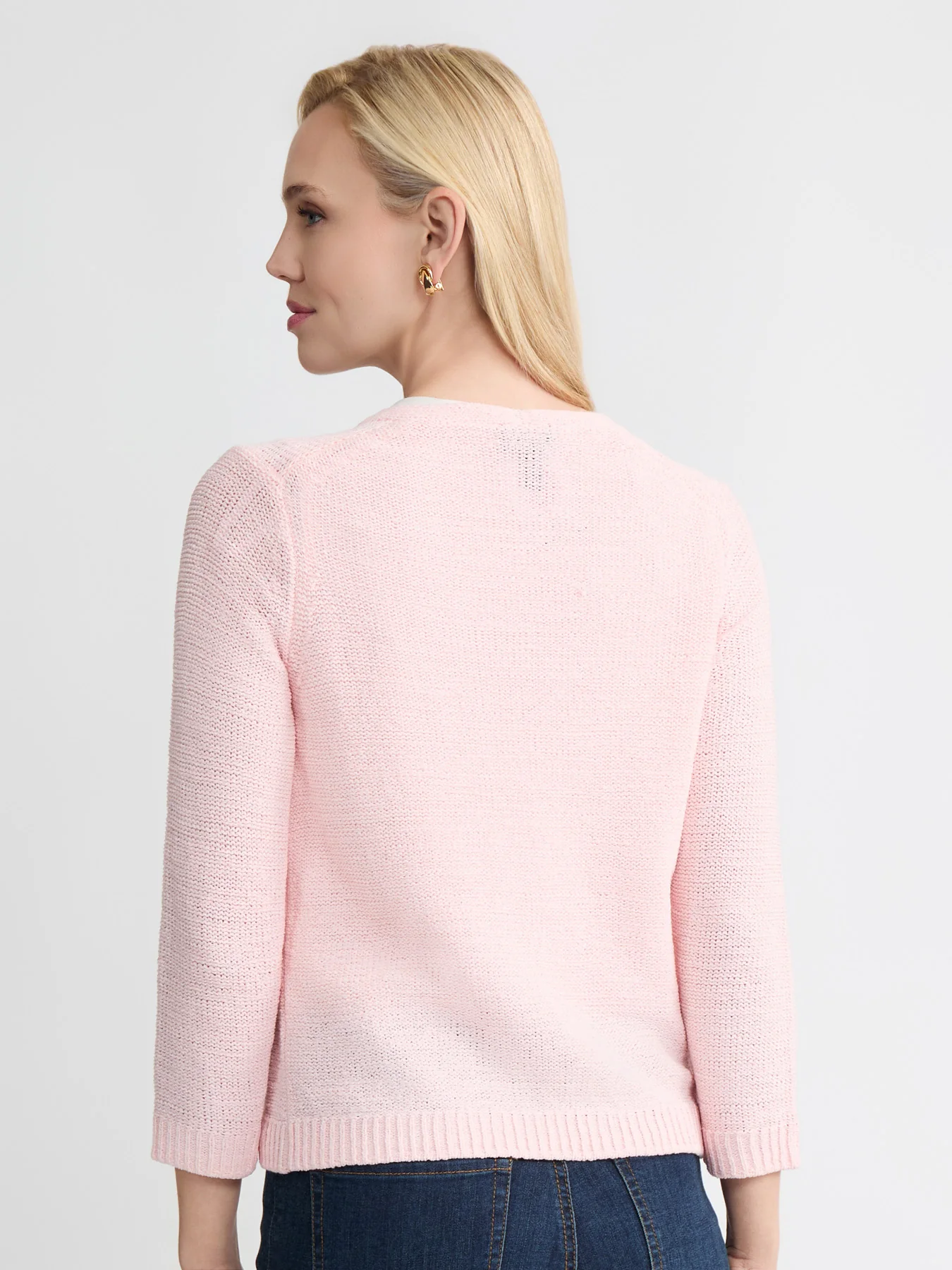 Tie Front Quarter Sleeve Cardigan - Image 5