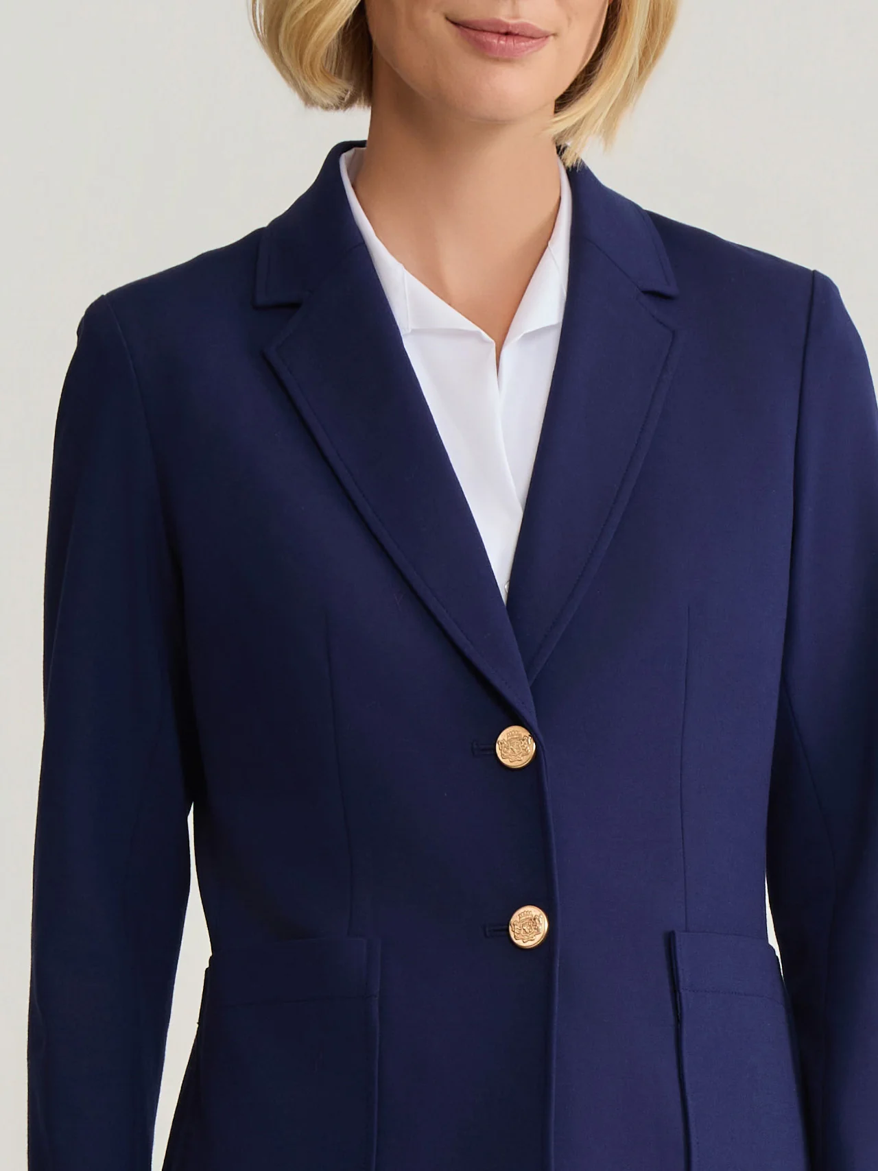 Two Button Notch Collar Jacket, Modern Compression - Image 3