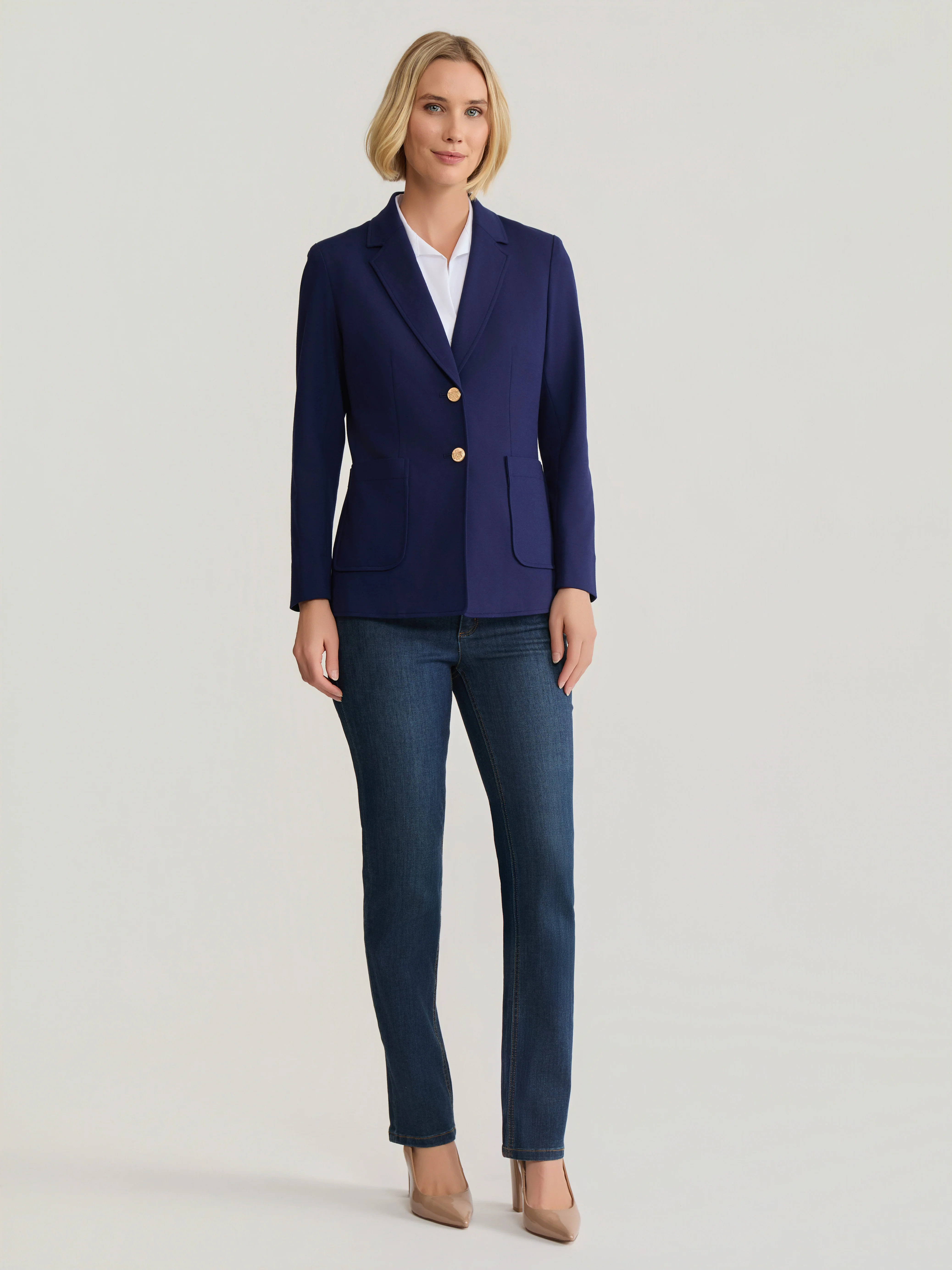 Two Button Notch Collar Jacket, Modern Compression - Image 5