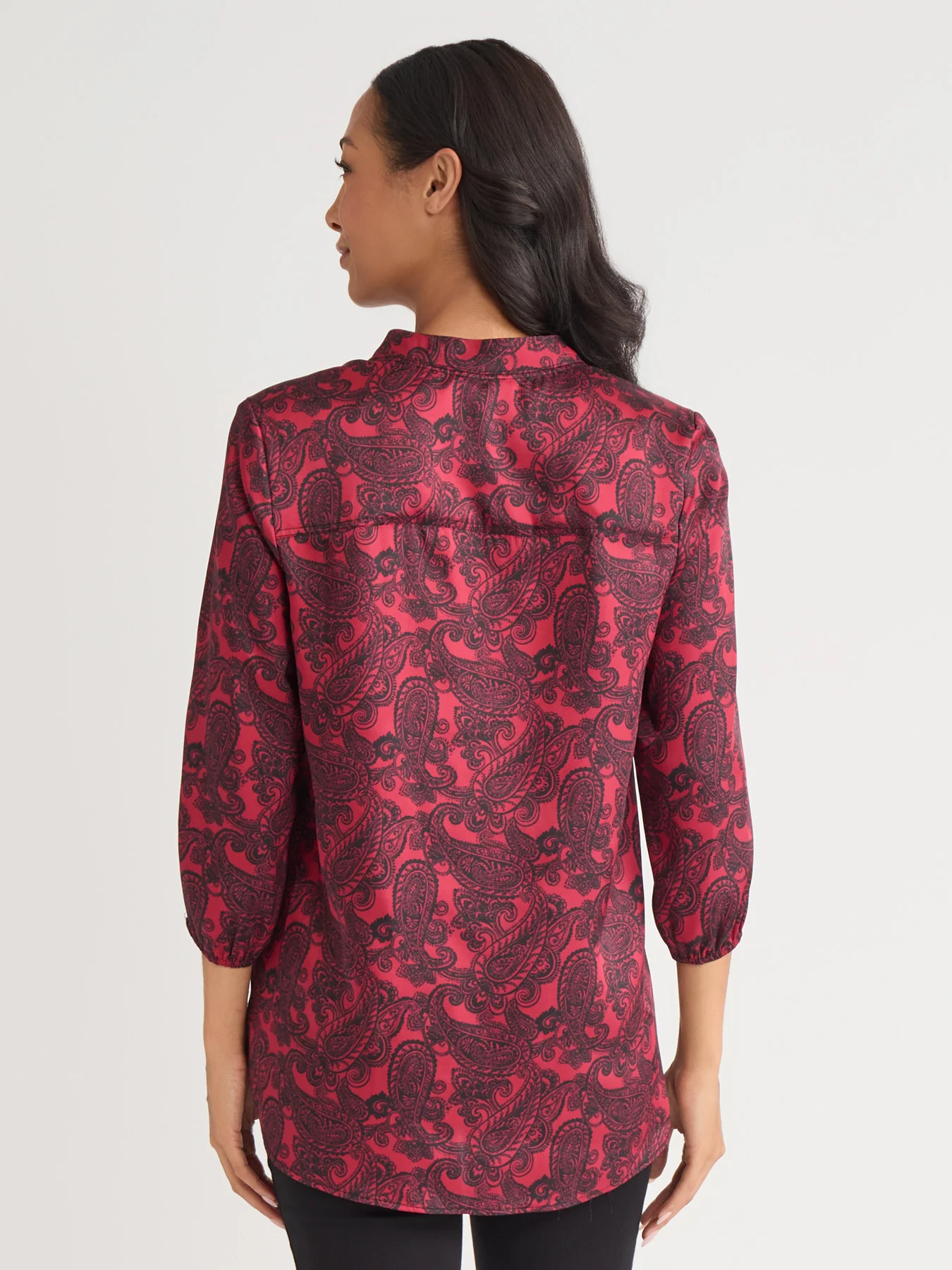 V-Neck Pleated Kelly Blouse - Image 4