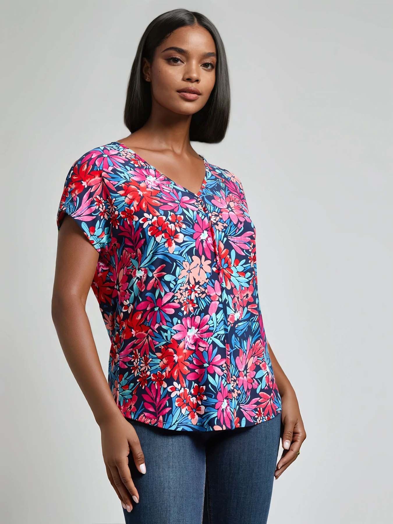 V-Neck Seam Detail Tee - Image 2