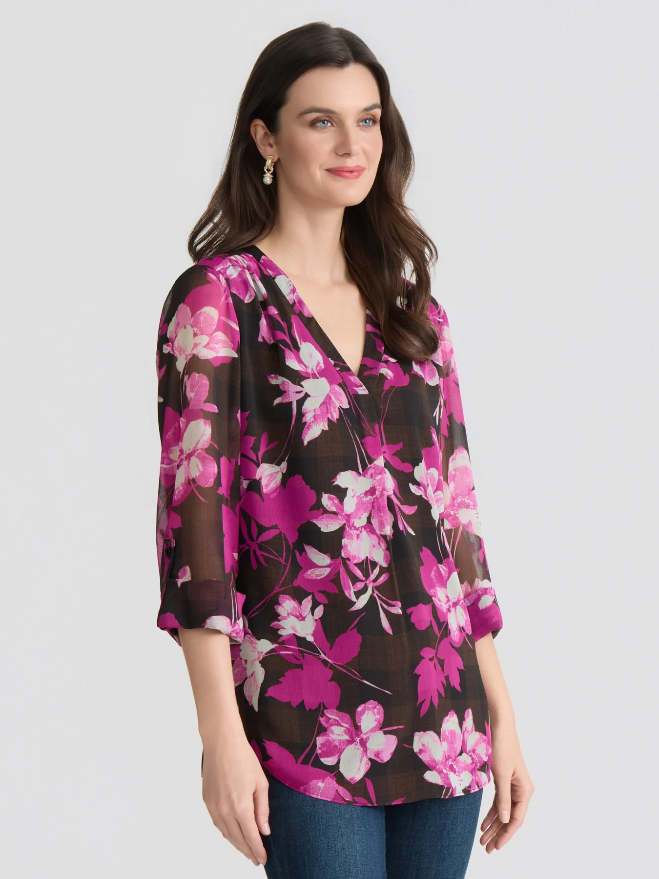 V-Neck Tunic, Printed Yoryu - Image 2