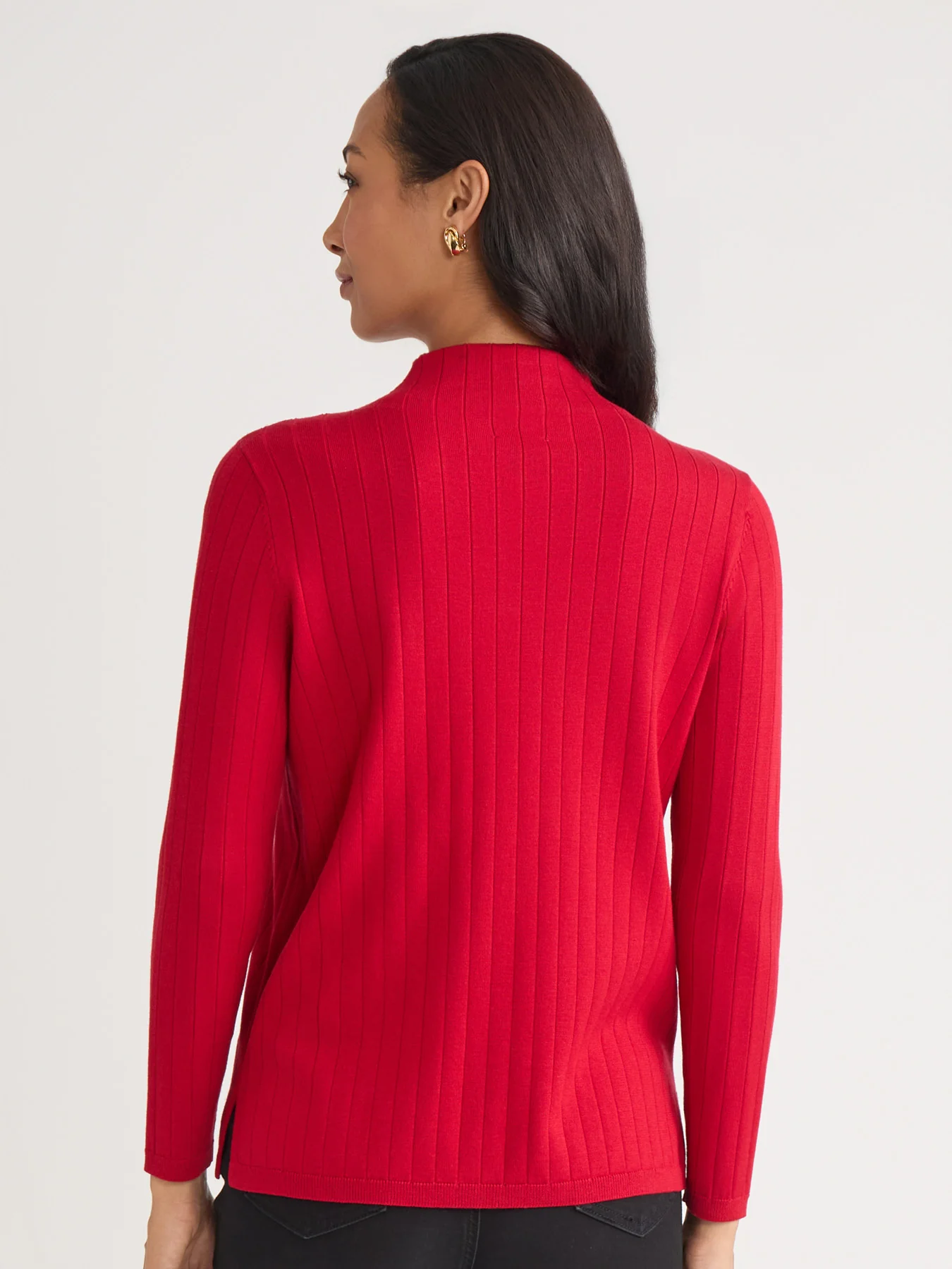 Wide Rib Funnel Neck Top - Image 3