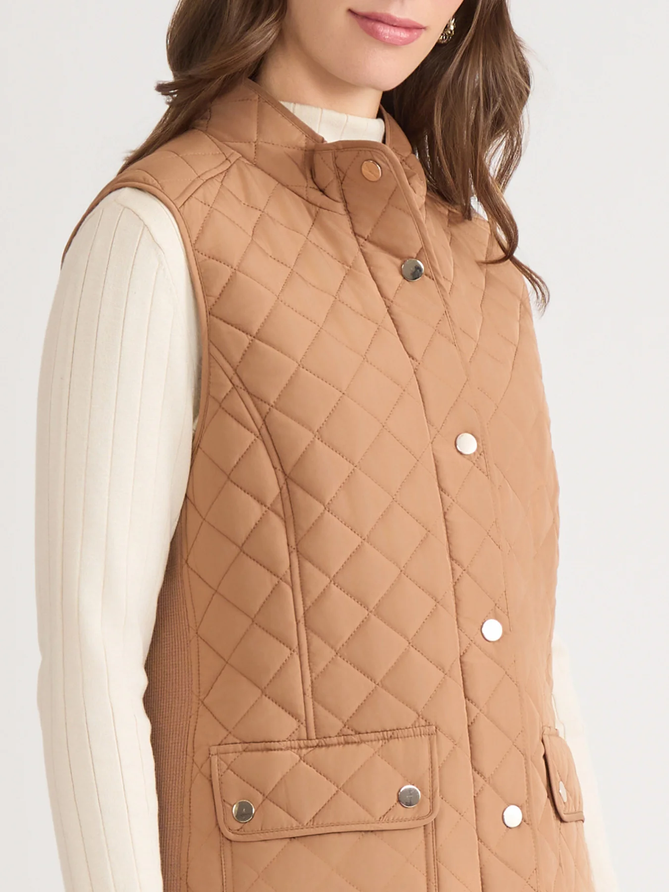 Zip-Front Quilted Vest - Image 3