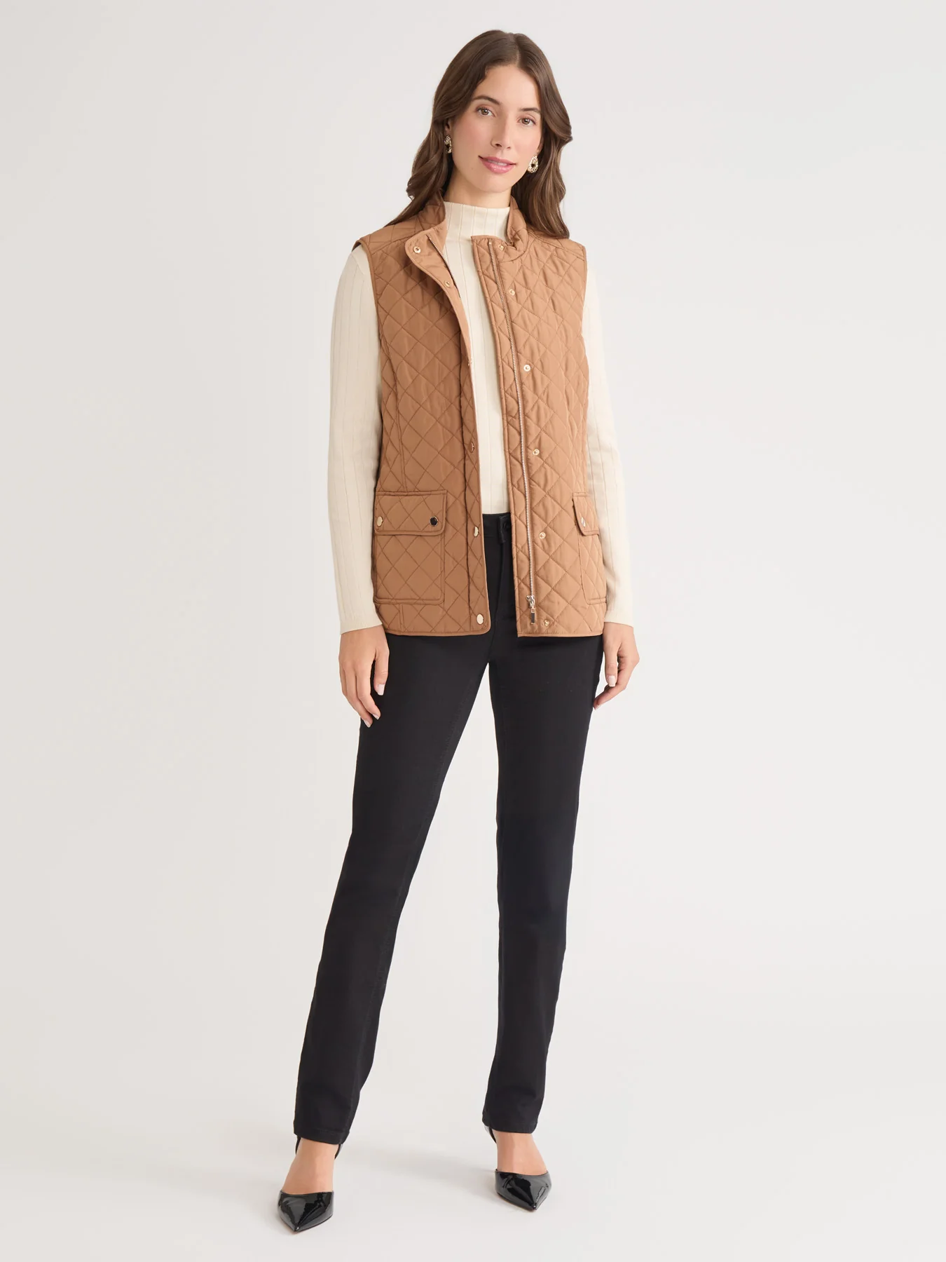 Zip-Front Quilted Vest - Image 5