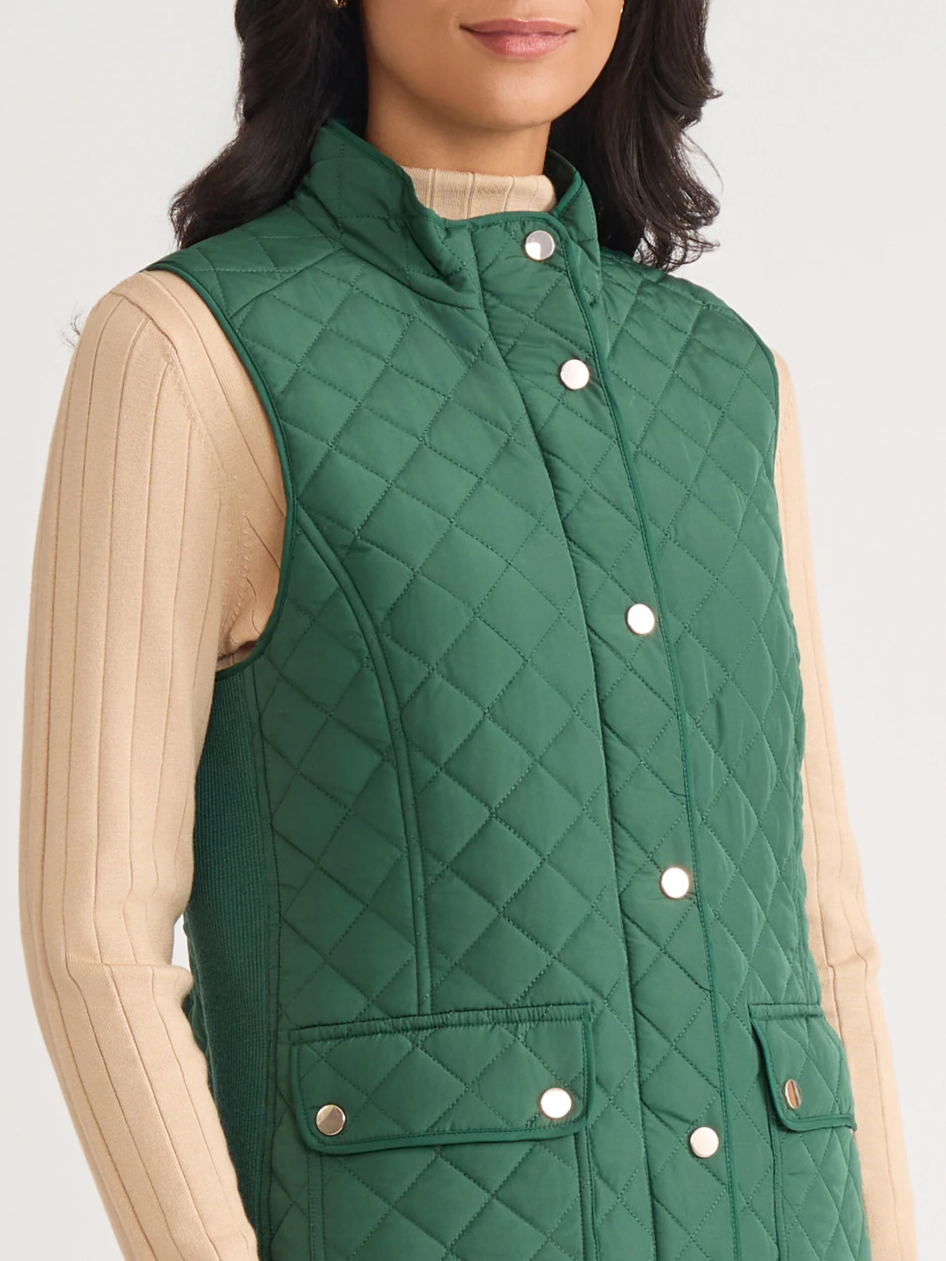 Zip-Front Quilted Vest - Image 3