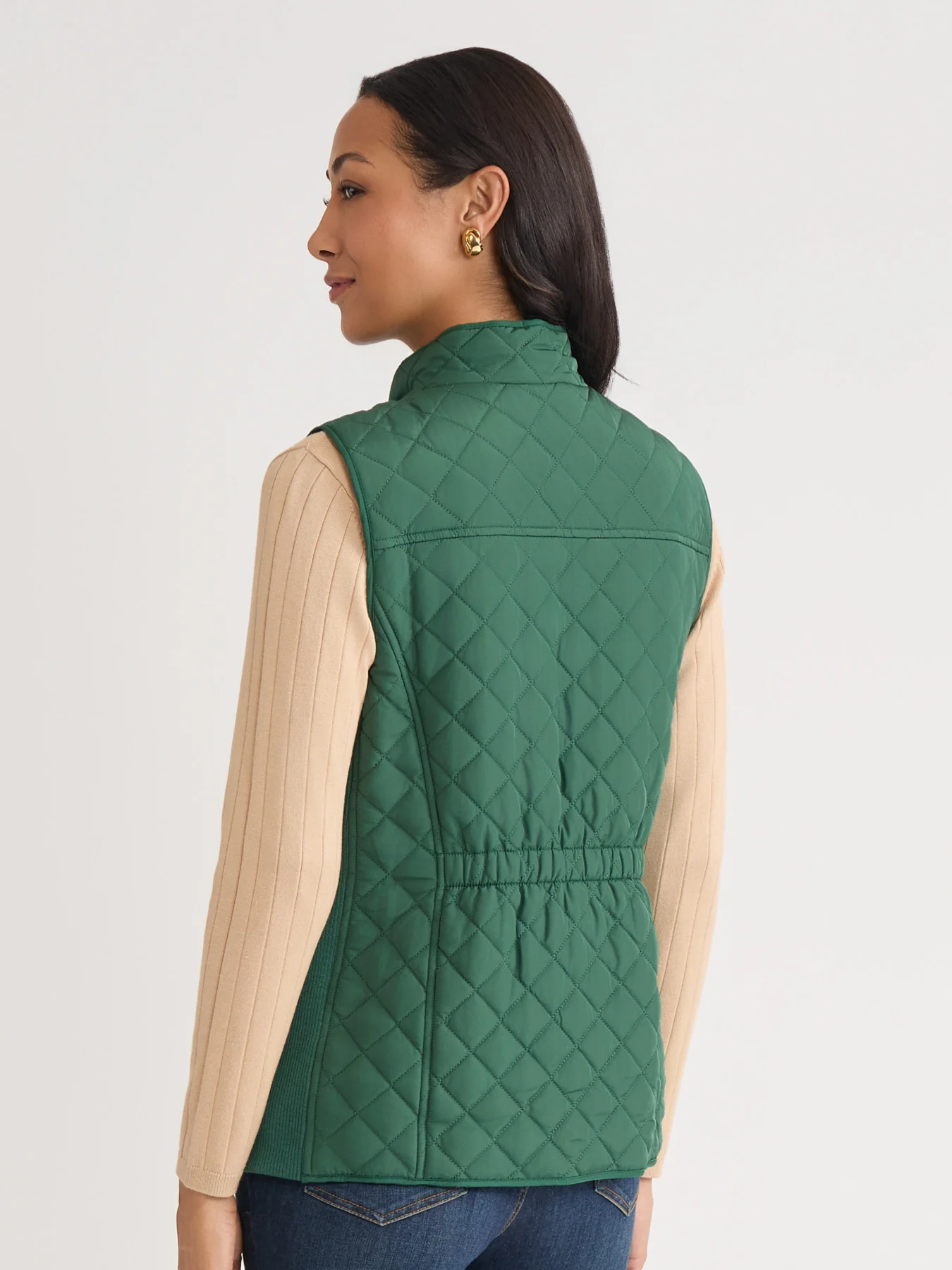 Zip-Front Quilted Vest - Image 4