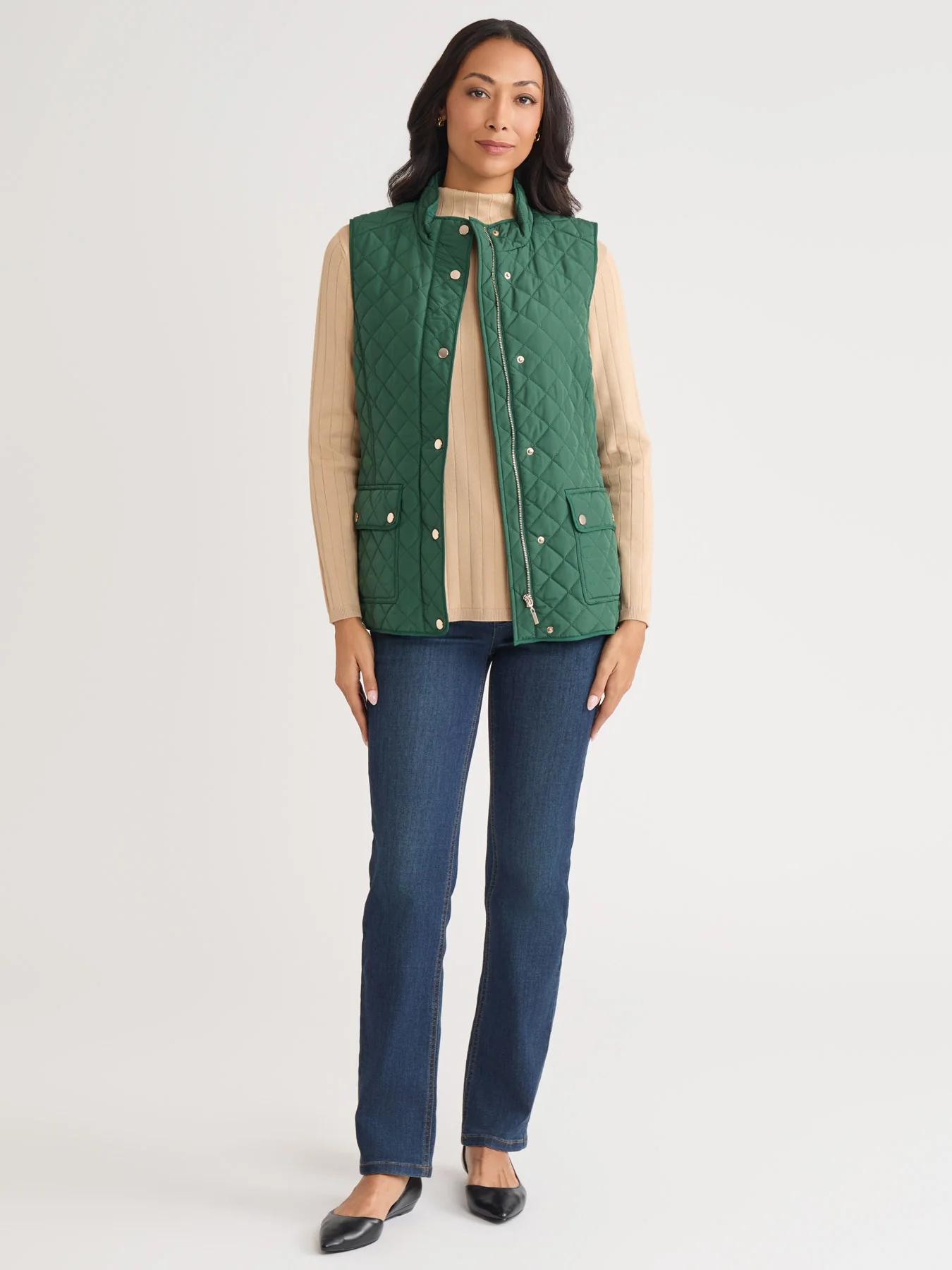 Zip-Front Quilted Vest - Image 5