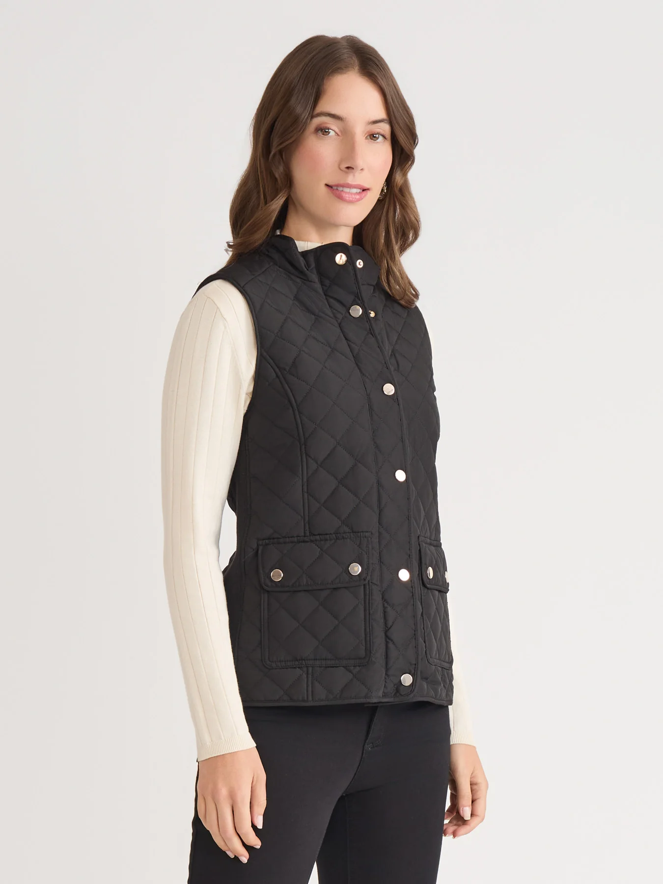Zip-Front Quilted Vest - Image 2